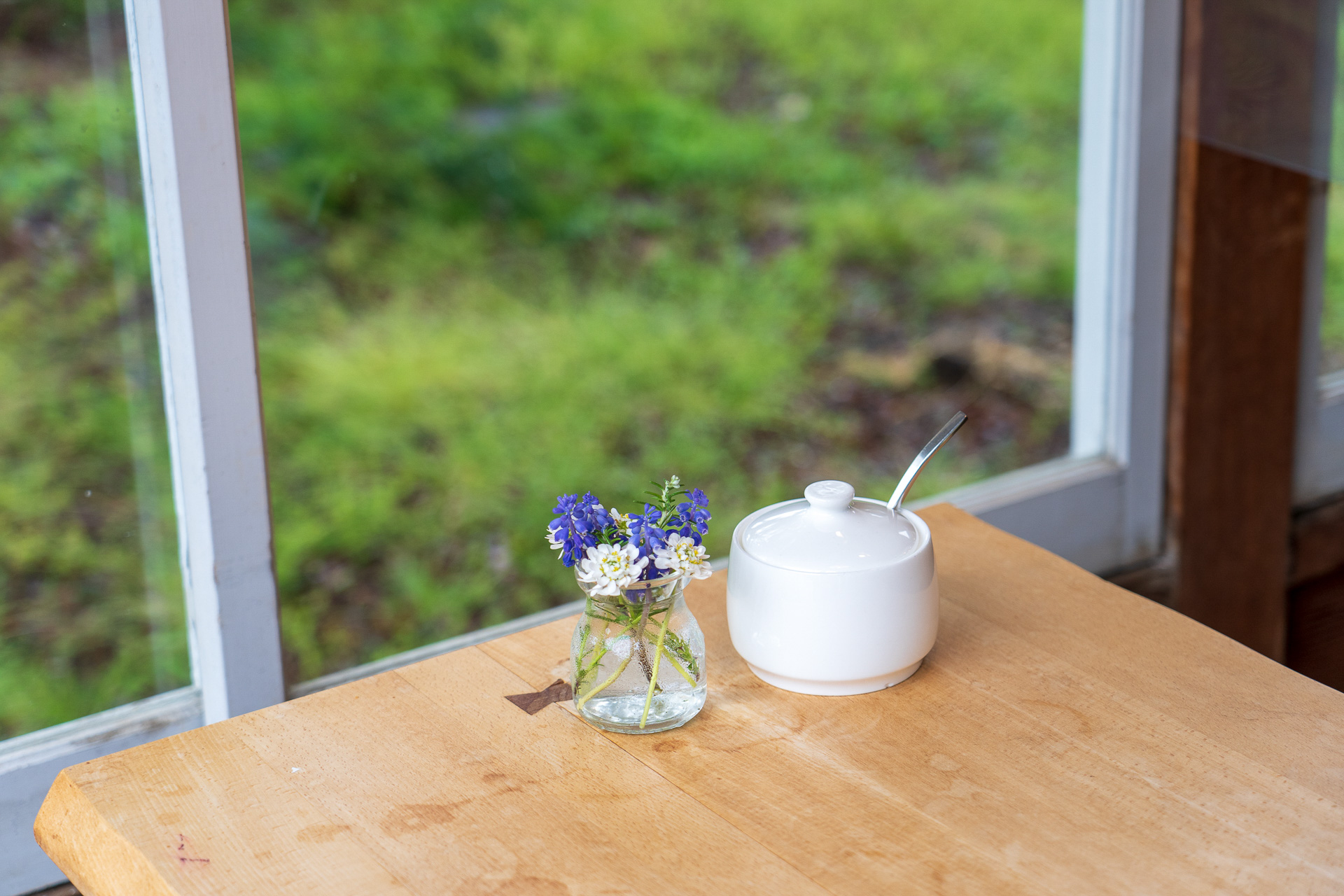 さりげなく置かれた草花に愛を感じます