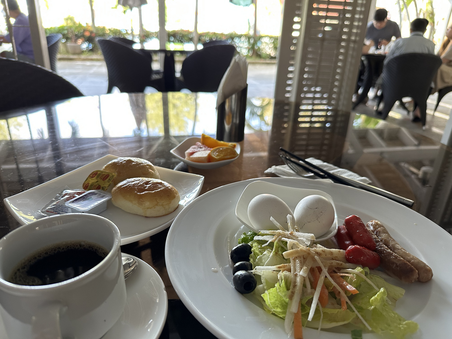 キャンペーン期間中は朝食チケット付き。ビュッフェスタイルではなくプレートで提供