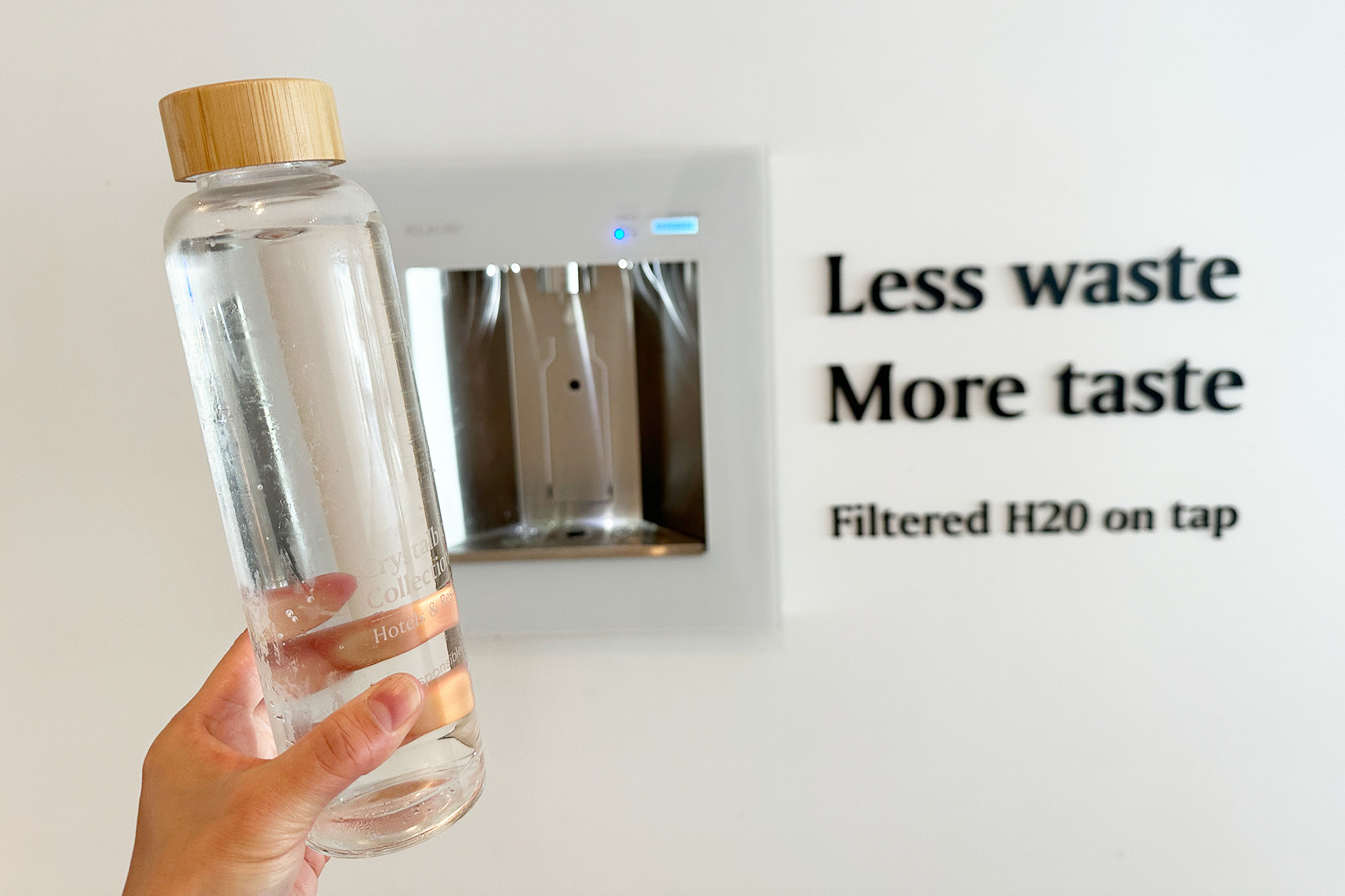 1階にあるウォーターサーバー。オーストラリアはサステナビリティの意識がとても高いですね