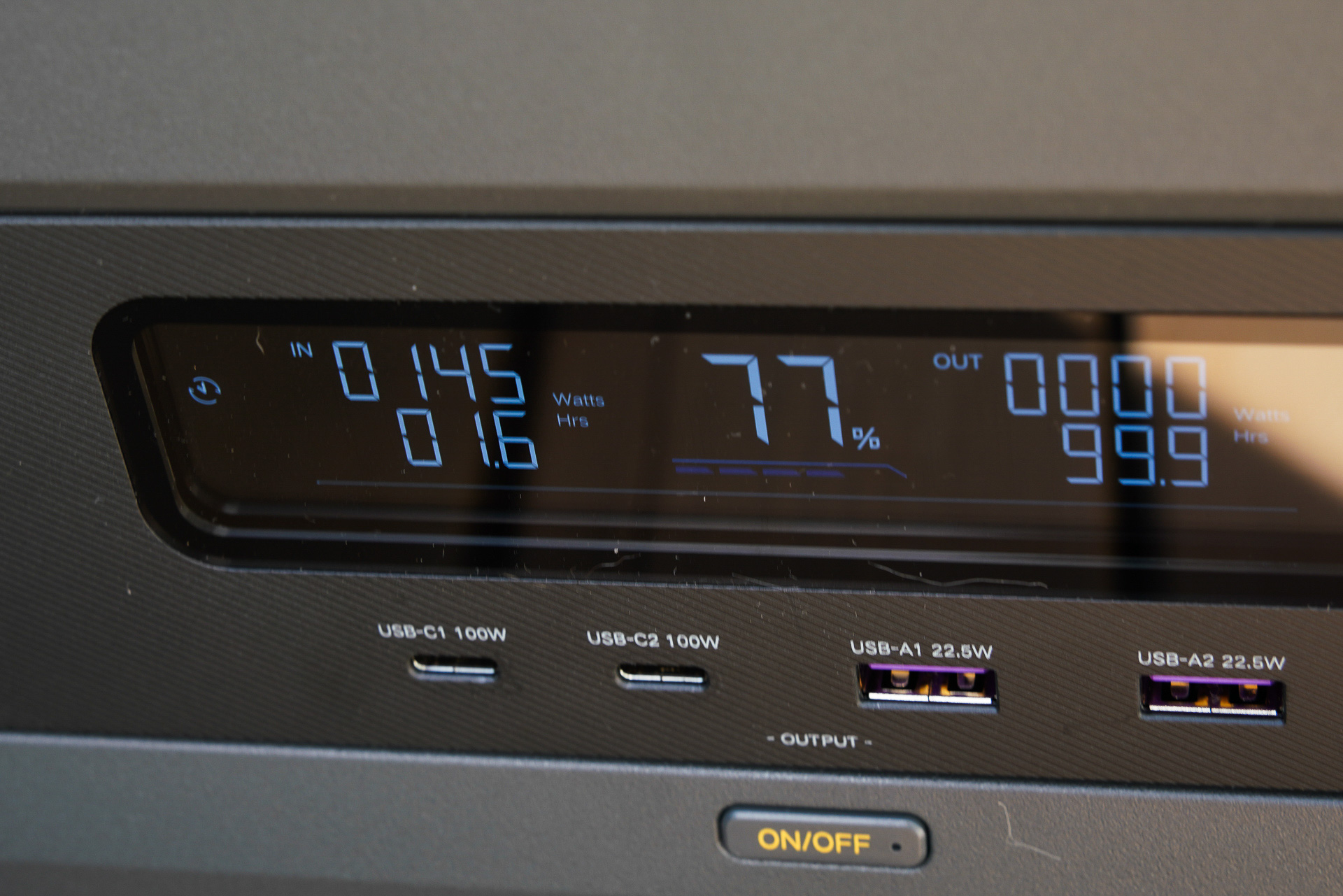 この日は最大で145Wをマークした