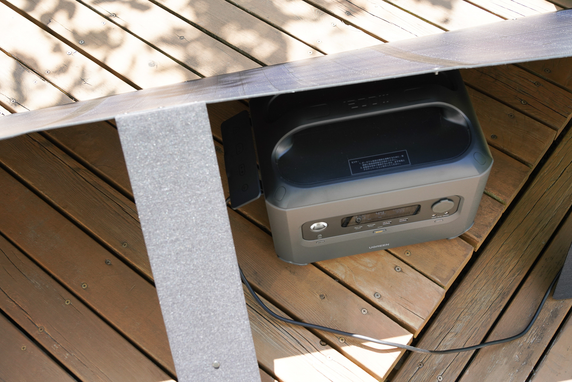 ポータブル電源本体は暑くならないようなるべく日陰に置いた方がよい