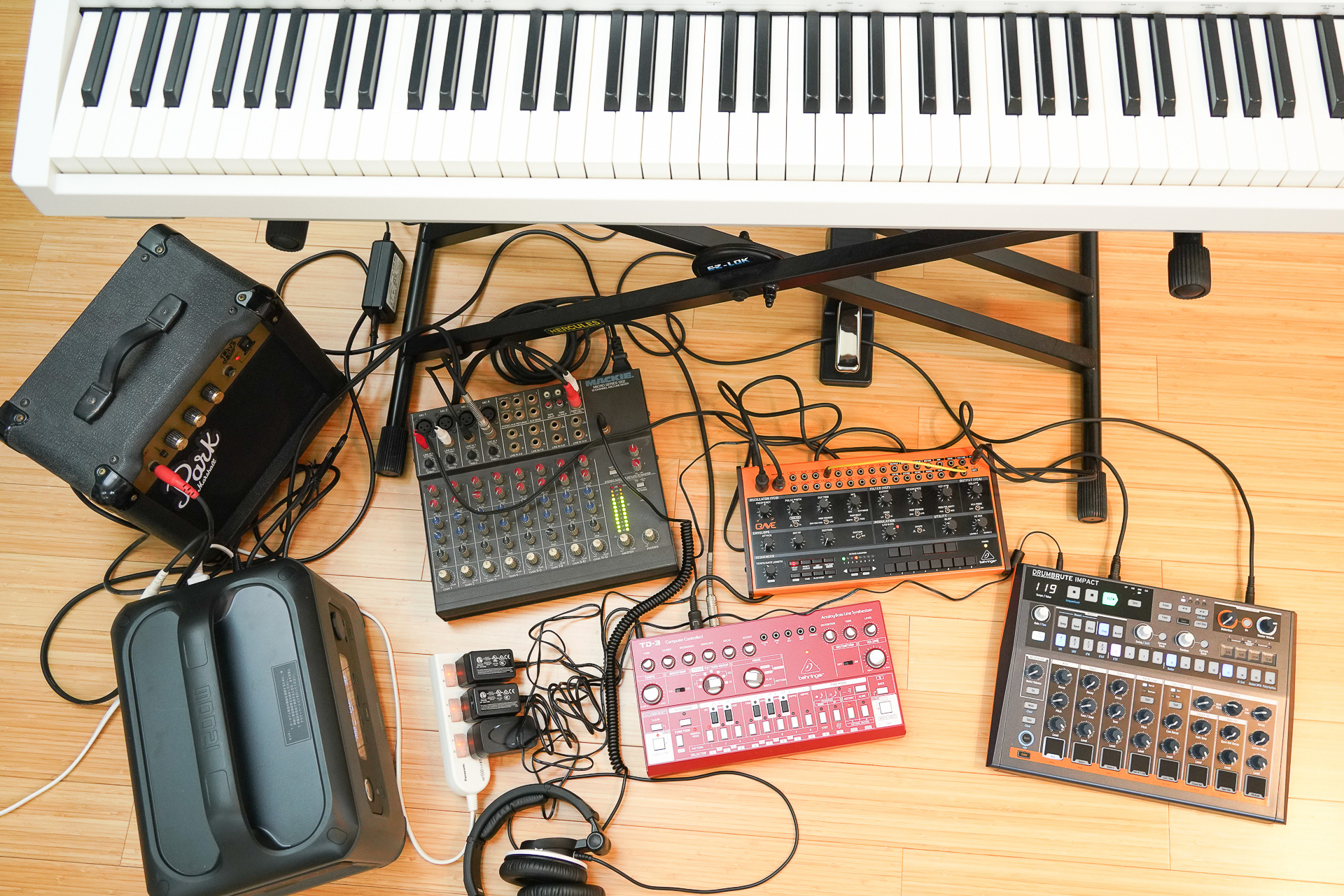 電源のない場所で音楽演奏を想定してみた