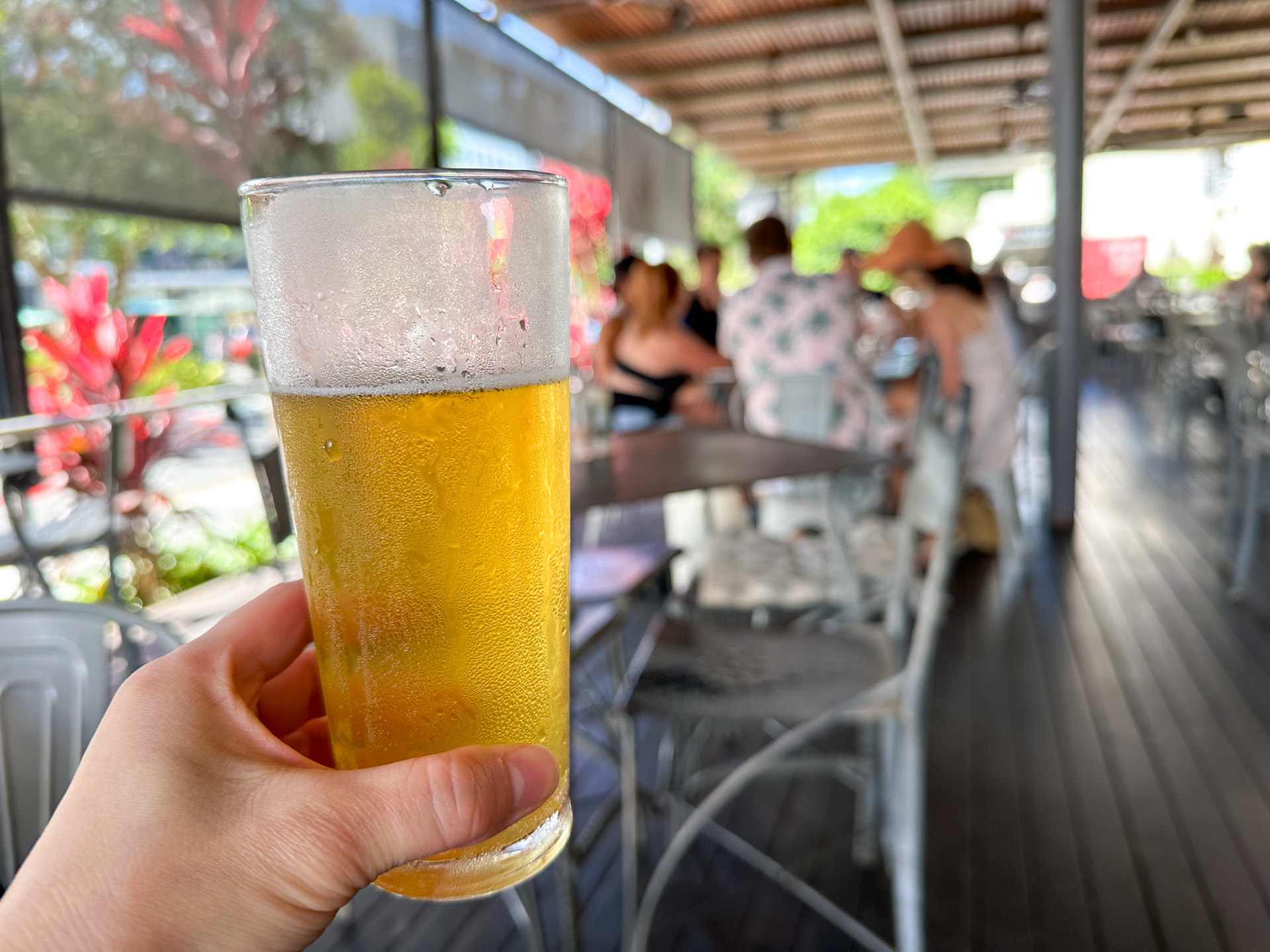 フィッシュアンドチップスにビールが美味しい