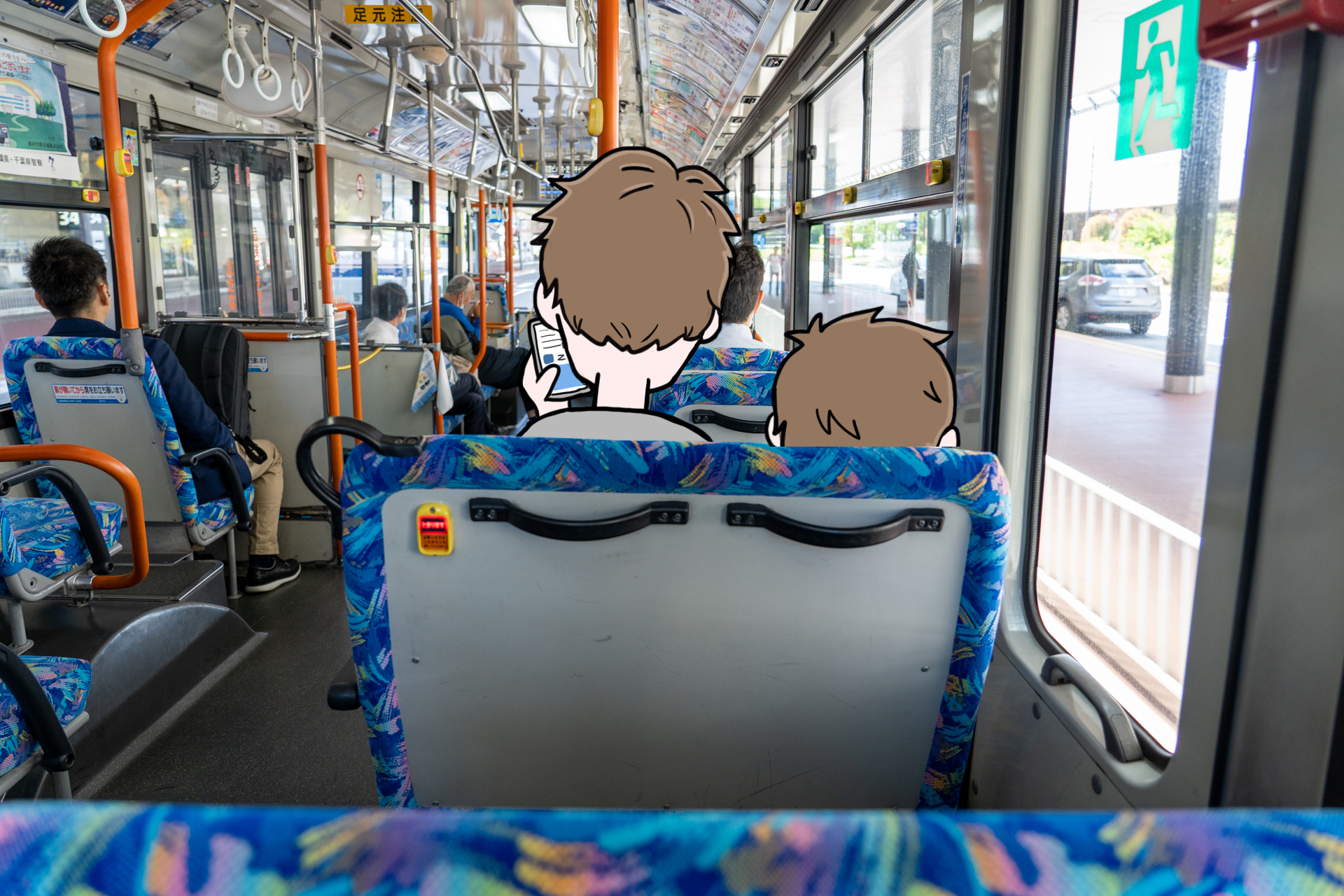 成田空港周辺の路線バスに乗るのも新鮮です