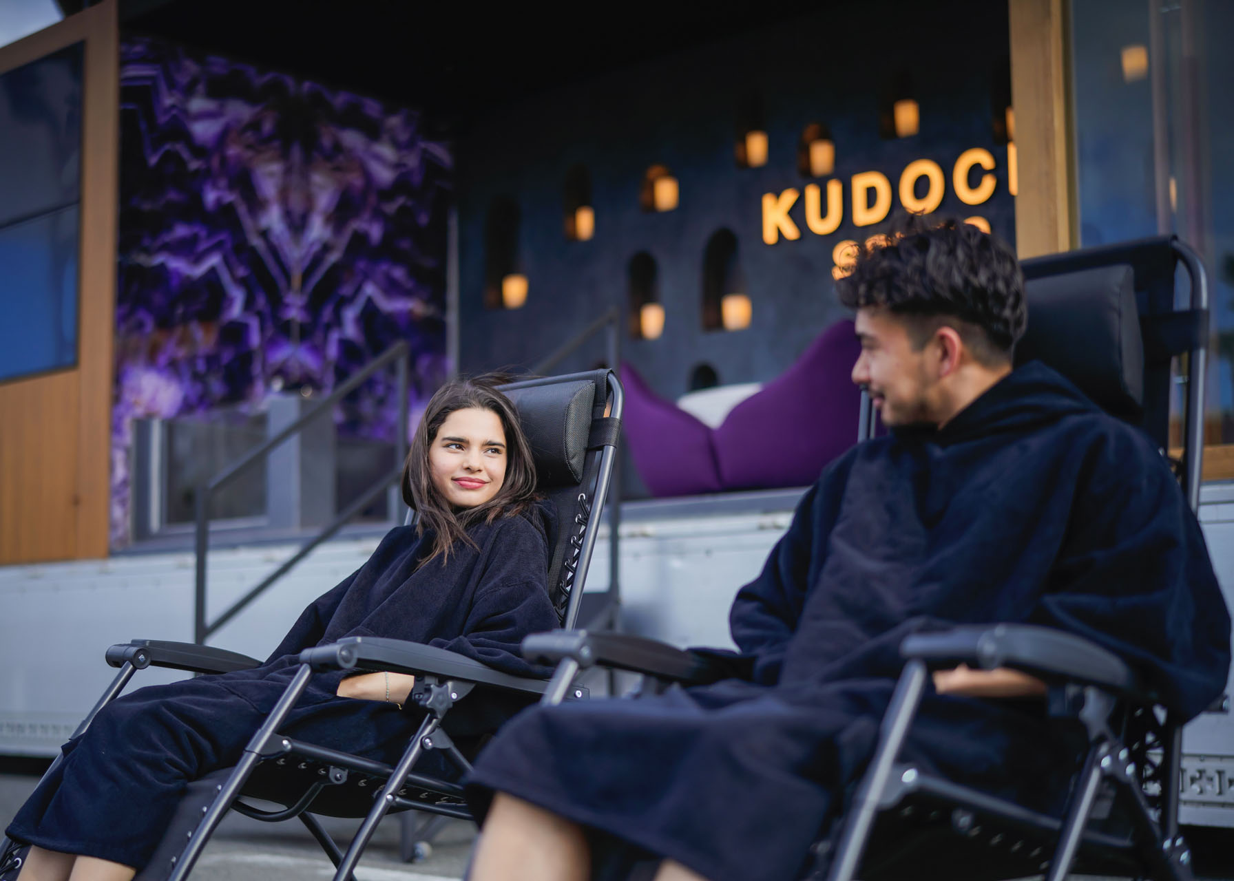 インフィニティチェアで外気浴