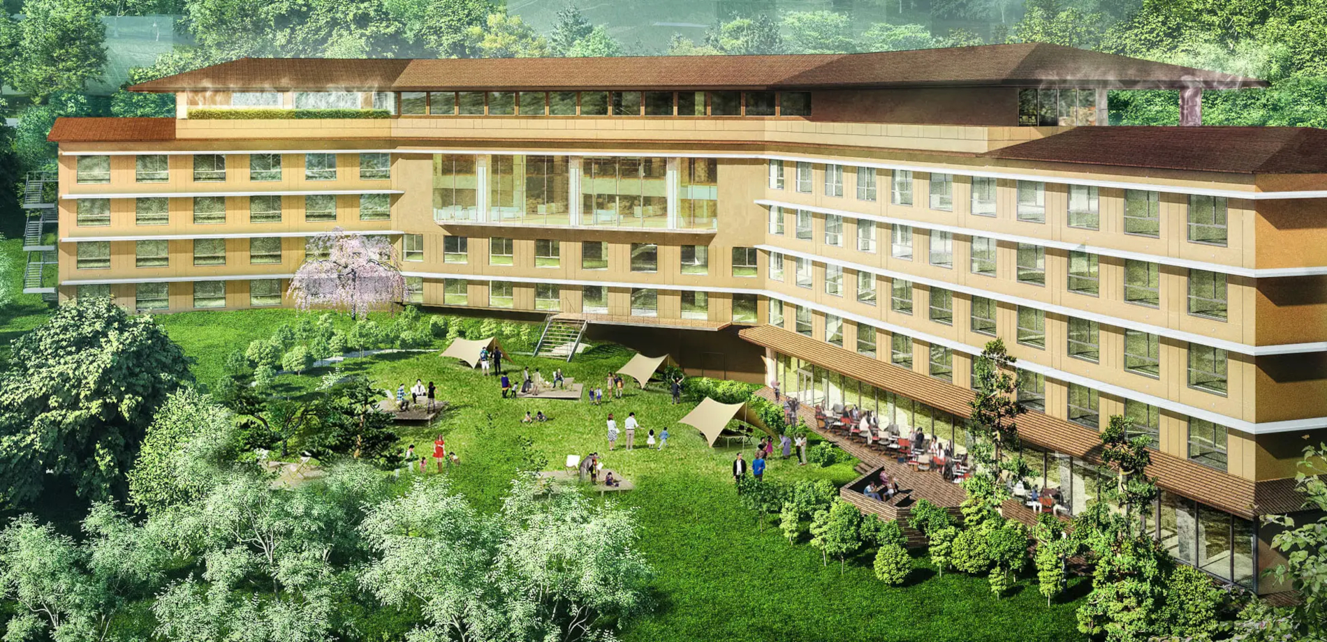 7月12日にグランドオープンする箱根ホテル小涌の外観イメージ