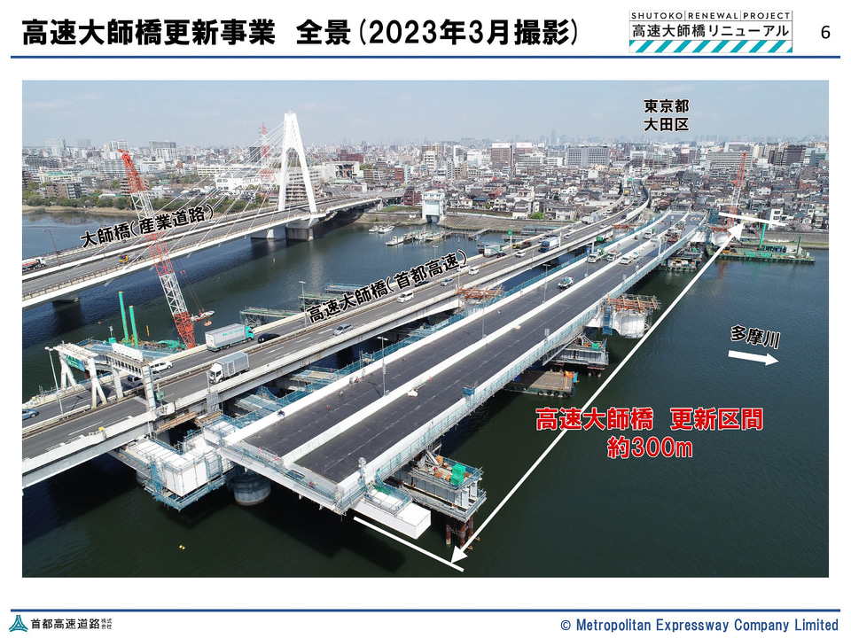 首都高大師橋、架け替え直前“新しい橋”の上を歩いてみた