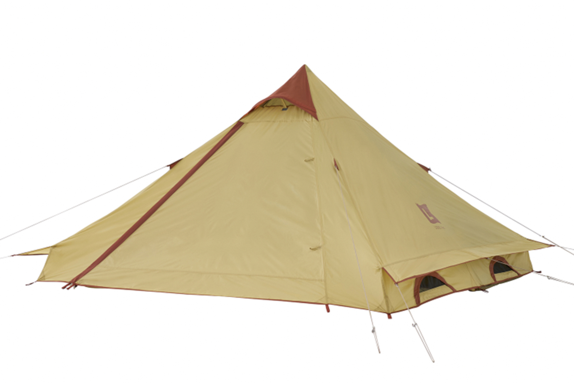 フライシートが大きめに設計された二重構造のキャノピーにより、リビングスペースをさらに広げられる