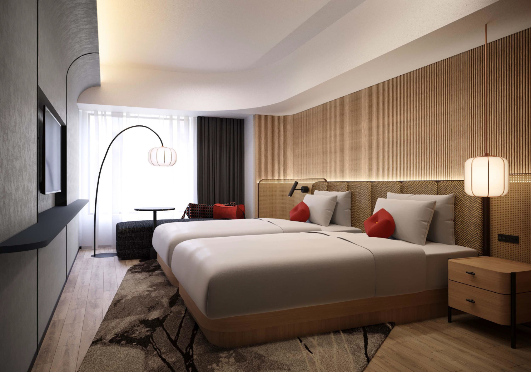 3～9階に客室（スタンダード、和室、スイートルーム）がある