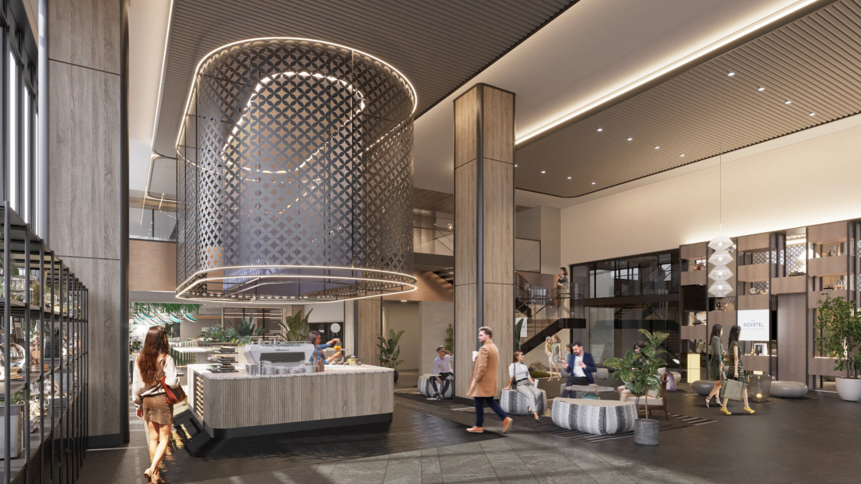 1階のロビーとウェルカムエリア