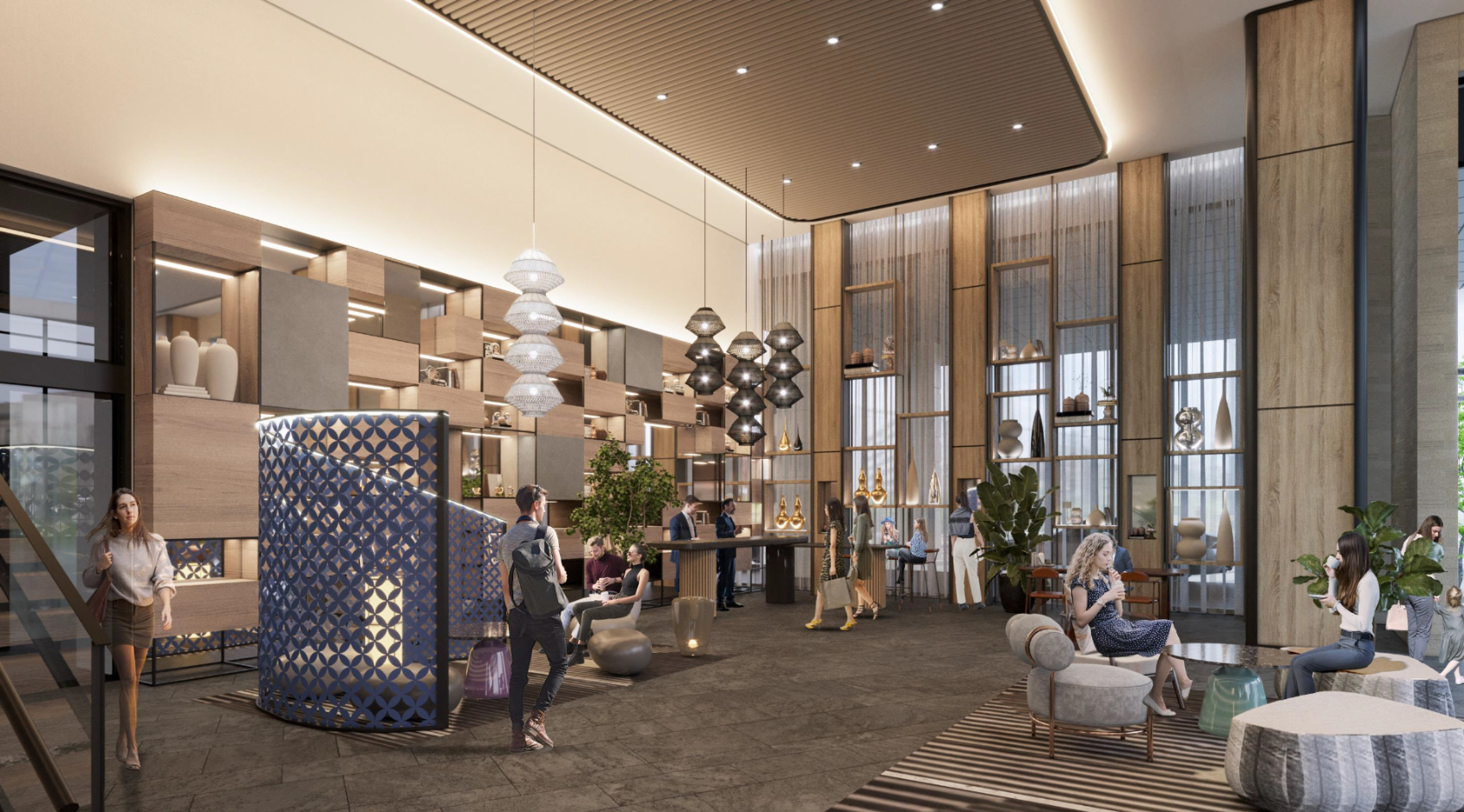 1階のロビーとウェルカムエリア