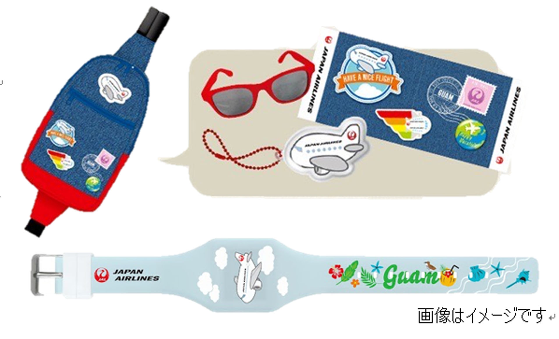 子連れ客にはJALオリジナルキッズショルダーバッグとオリジナルキッズウォッチをプレゼント