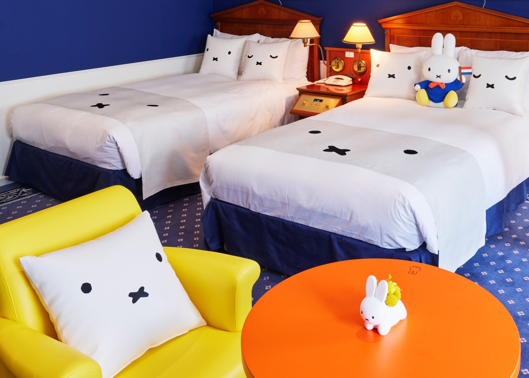 ハウステンボス園内にある「ホテルアムステルダム」にミッフィールームを用意