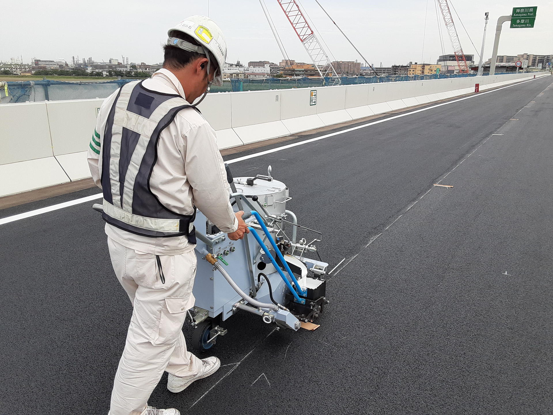 首都高大師橋の工事進捗（写真提供：首都高速道路）