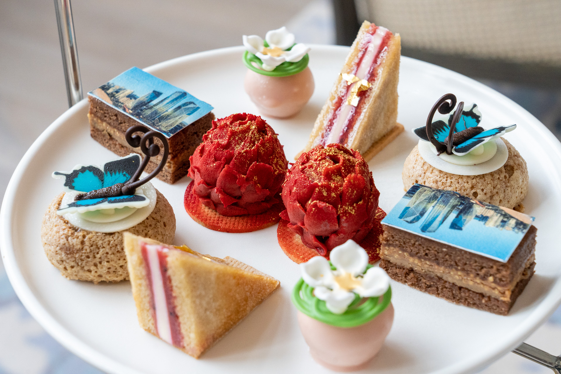 どれも食べるのがもったいないほど美しい！　飲み物は2種類いただけます