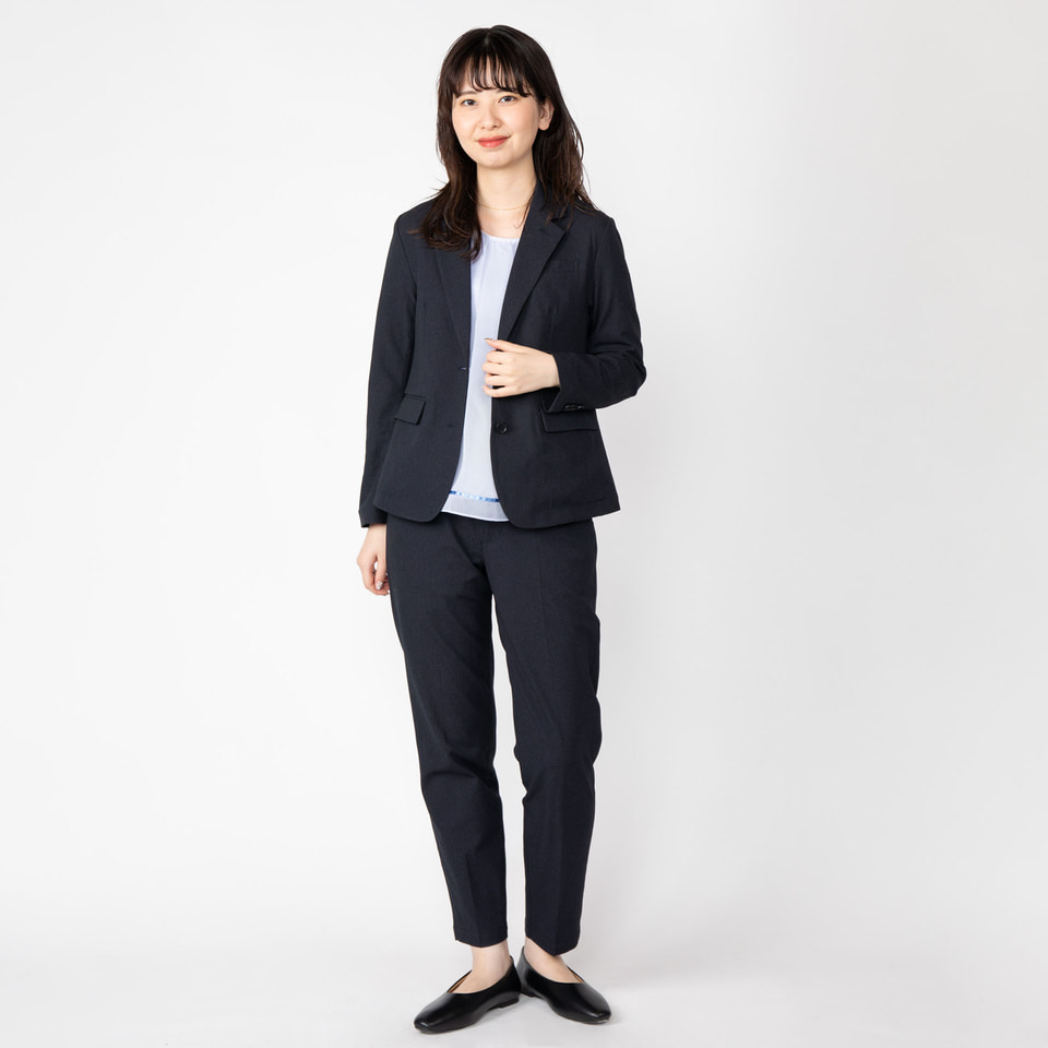 美品　ワークウェアースーツ/ WWS 洗える レディース スーツ ネイビー 美品 ワークウェアースーツ/ WWS 洗える レディース スーツ