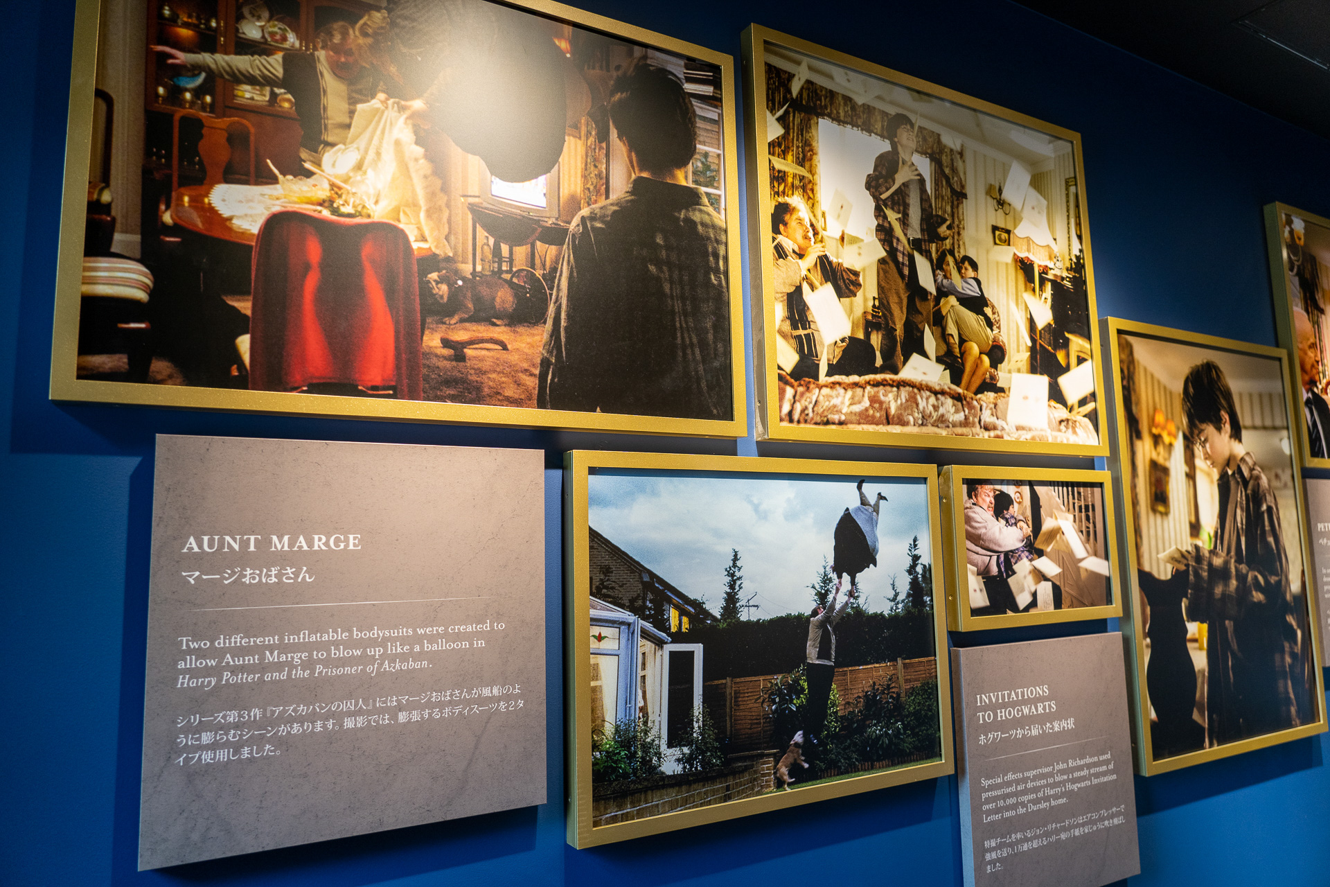 スチール写真を展示。撮影秘話なども読むことができる