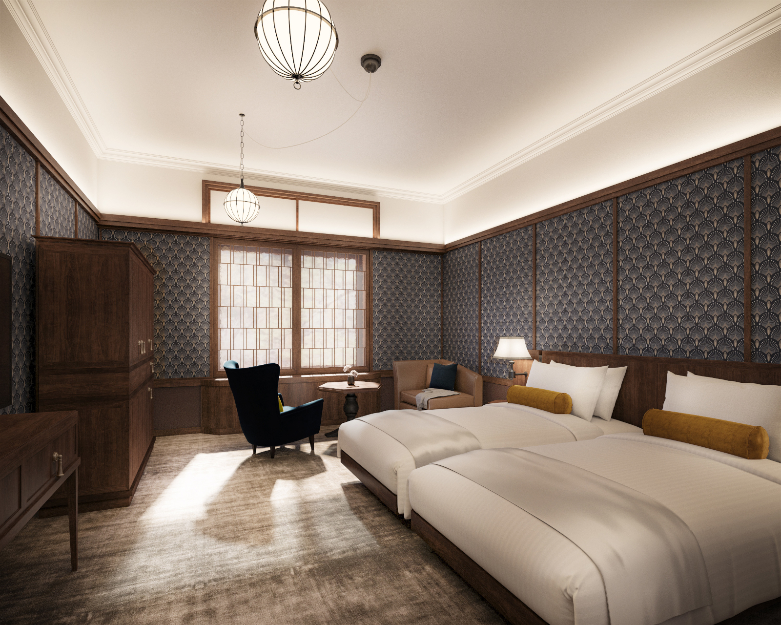 別館ROYAL HOUSEのデラックスルーム（定員2～3名）。1泊2食付き（1室2名利用1人あたり）4万4500円～