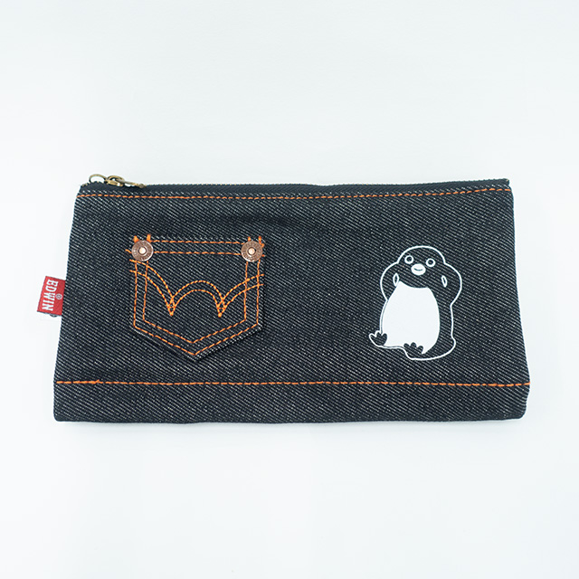 Suicaペンギングッズ3点 EDWINのブラックデニムを使用したSuicaのペンギングッズ。ぬいぐるみ