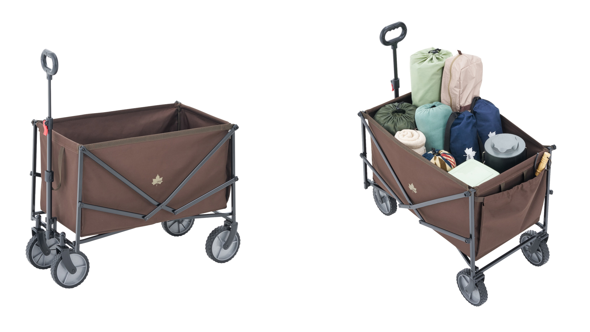 深さがあるため、高さのあるアイテムも立てて置くことができる。収納ポケットも長さのあるアイテムの収納に最適