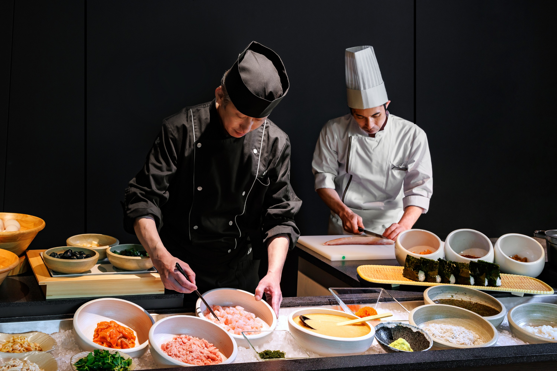 できたてを提供するライブキッチン