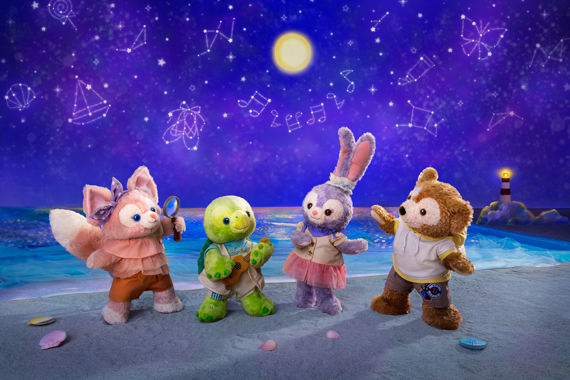 「ダッフィー＆フレンズのサマーナイト・メロディー」は、夏の夜の海辺が舞台のストーリー（画像提供：オリエンタルランド）