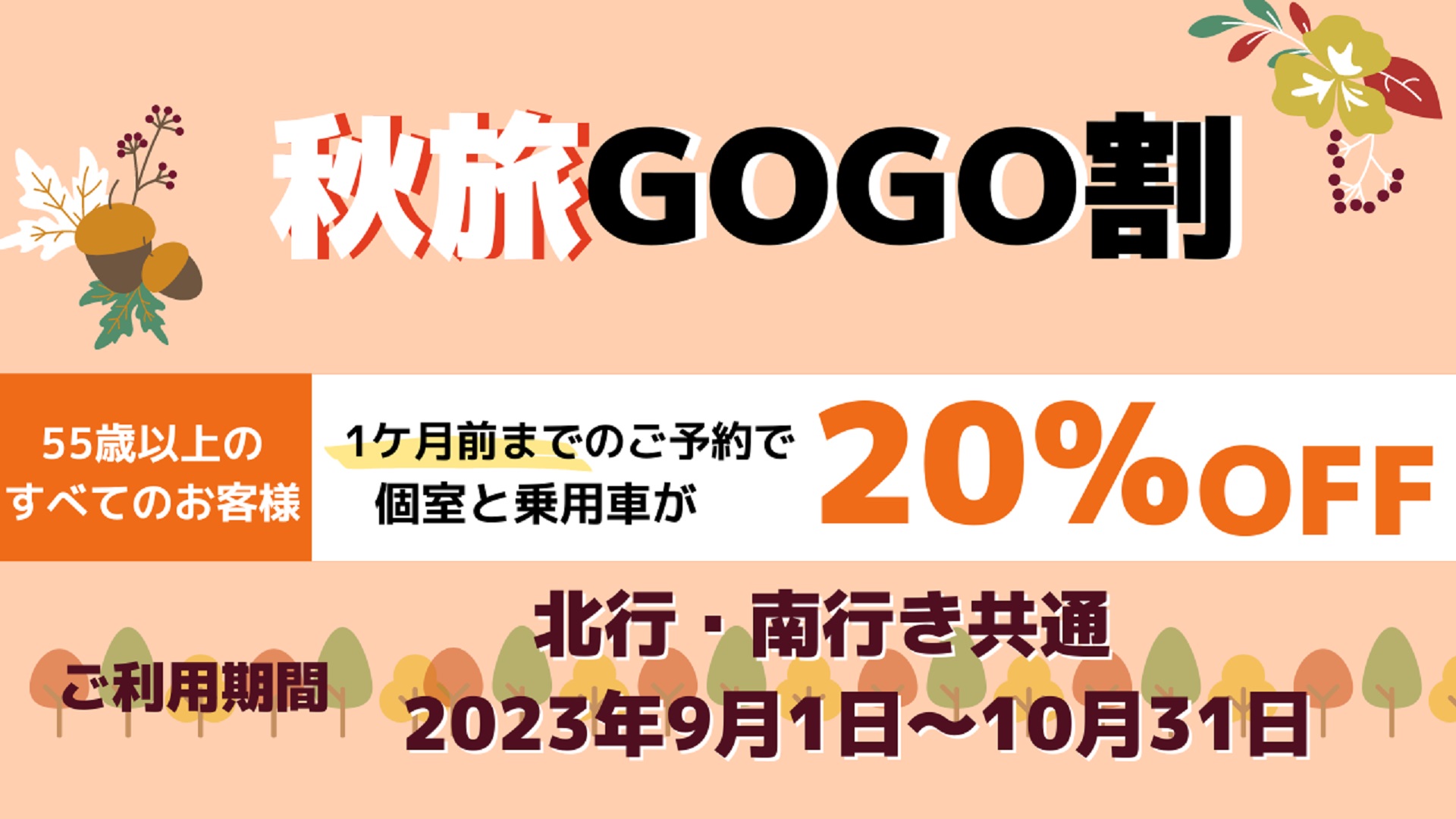 新日本海フェリー「秋旅GOGO割」55歳以上が対象