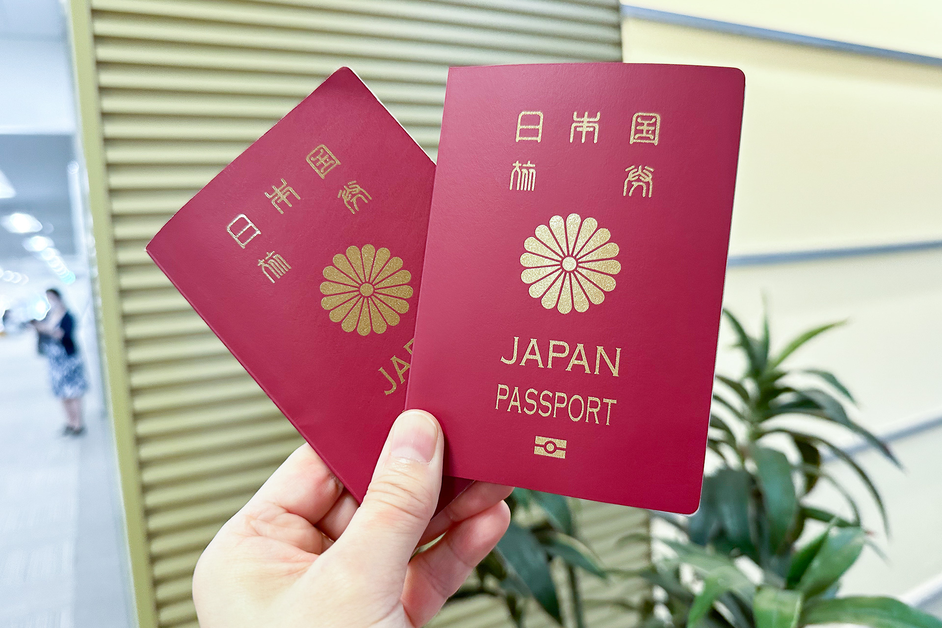 表紙デザインは変わりませんが、査証ページに北斎の富嶽三十六景があしらわれた新しいパスポート、とってもいい感じです