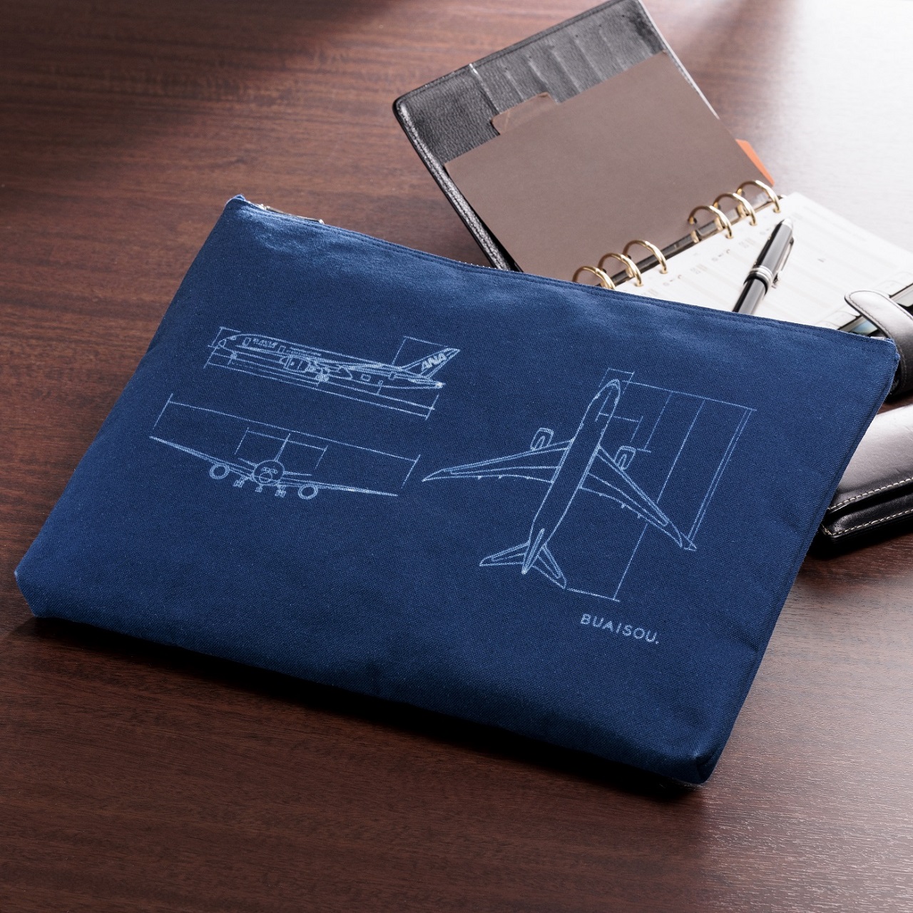 〈ANAオリジナル〉BUAISOU キャンバスポーチ Indigo