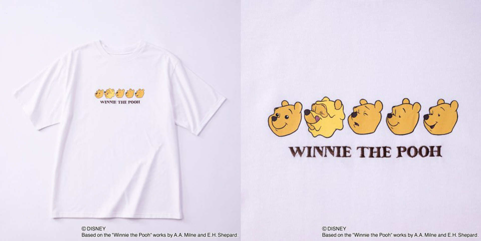 「くまのプーさん/5連Tシャツ」（2178円）