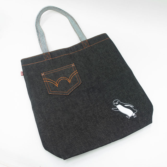 Suicaのペンギン×EDWIN、ブラックデニムグッズ第2弾。トートバッグ