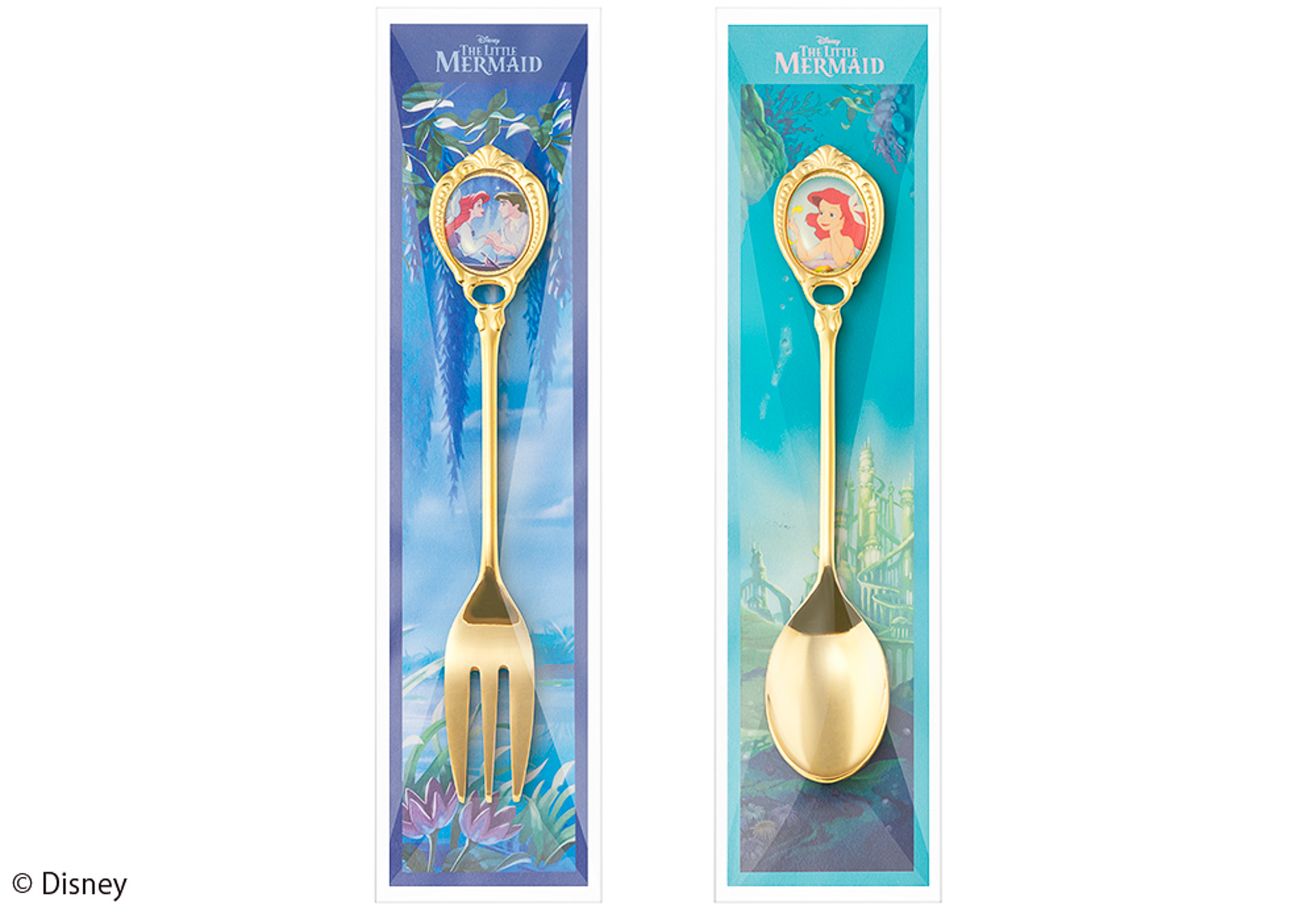 映画のシーンがデザインされたスプーン・フォークセット