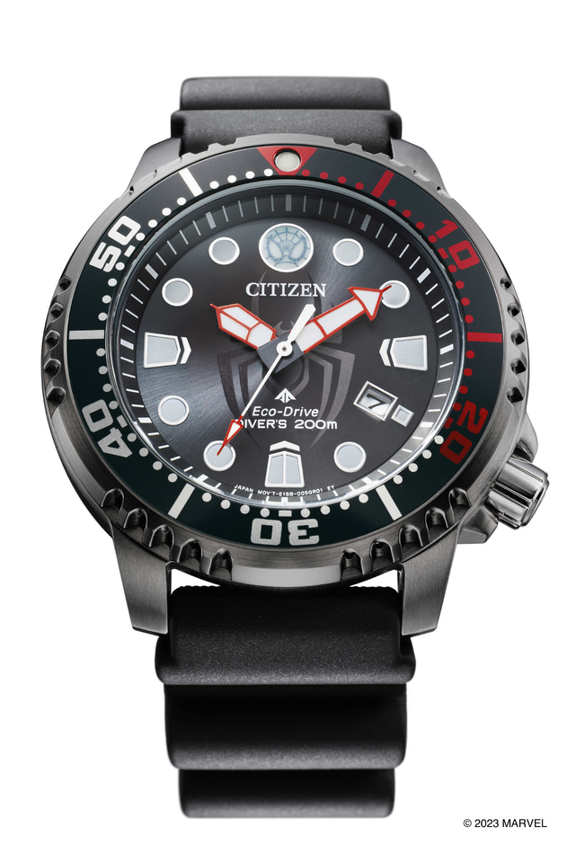 池田　CITIZEN スパイダーマン コラボ CA0429-53W シチズン、スパイダーマン＆マイルズ・モラレスにインスパイアされた