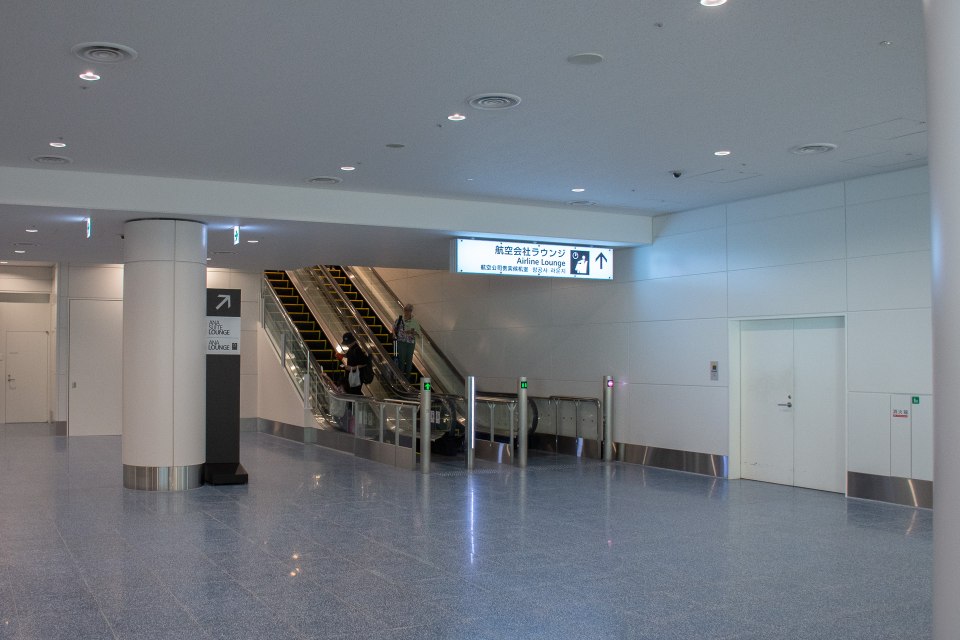検査場を抜けて右のエスカレーターを上がるとANAのラウンジ