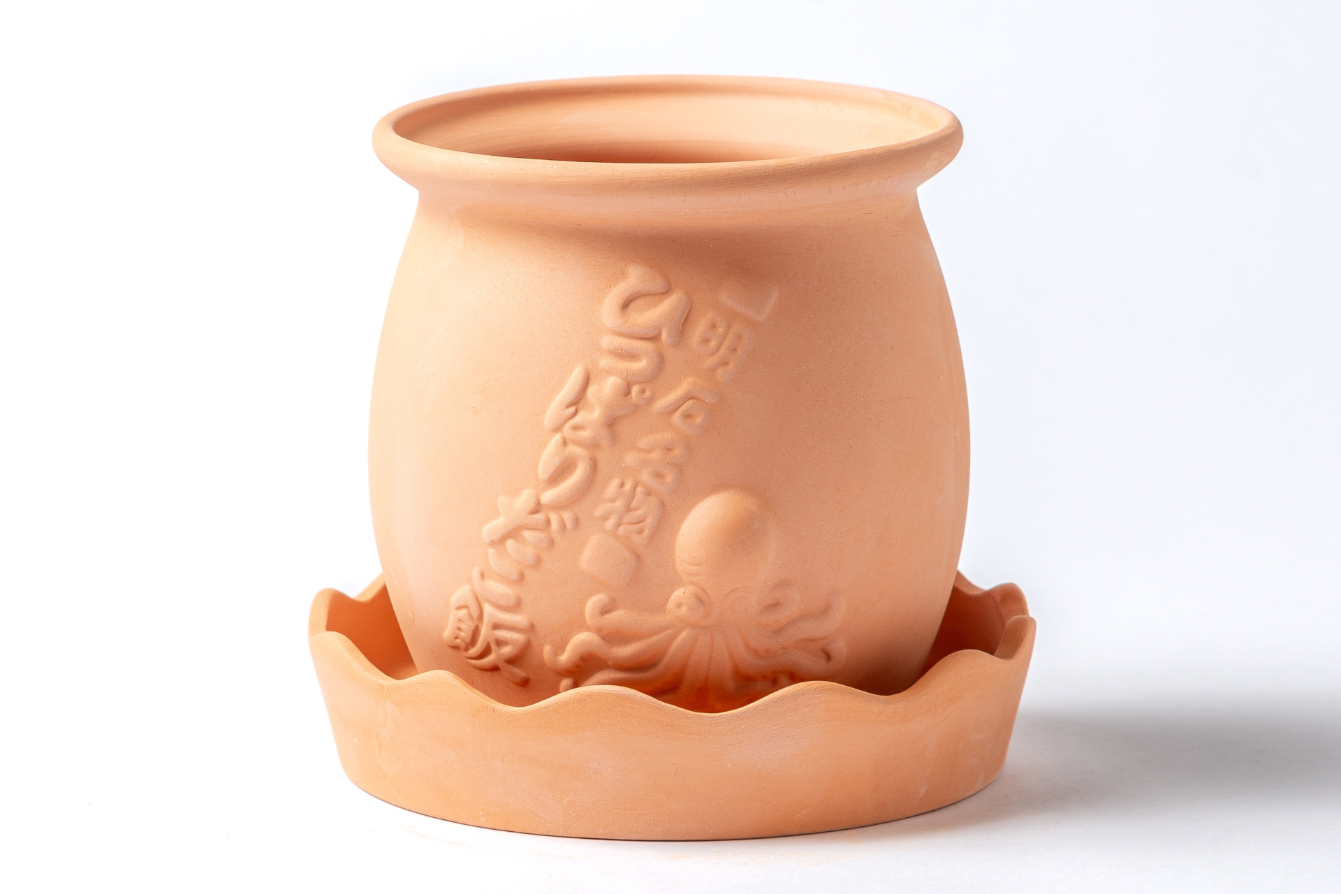 明石の名物駅弁をモチーフにした「ひっぱりだこの植木鉢」が登場