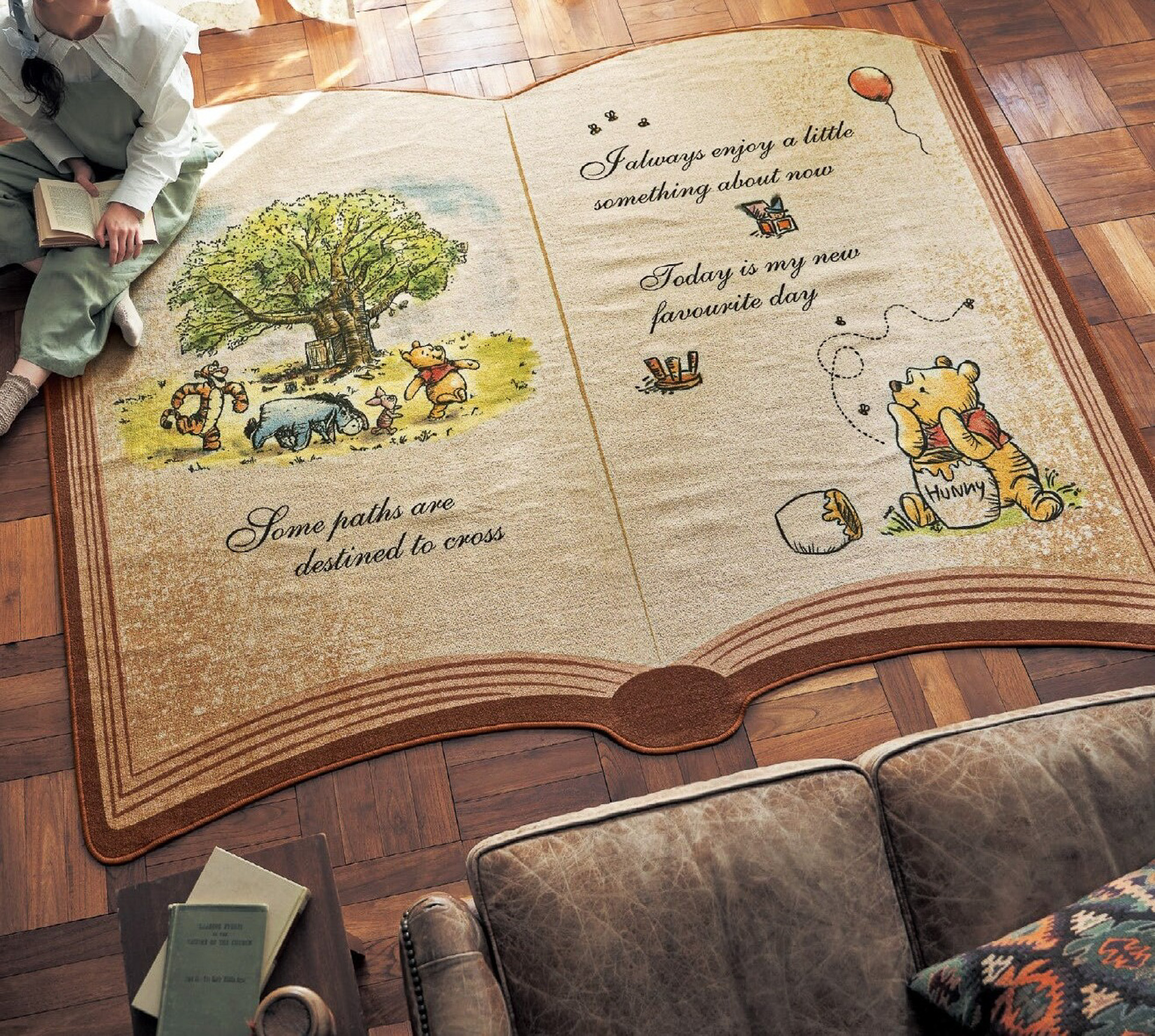 「絵本のようなラグ『くまのプーさん』」