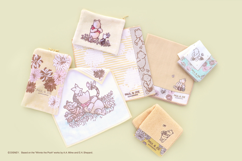 PAUL＆JOE×クラシックプーさんのハンカチが駅で買えるって！ ガーゼ