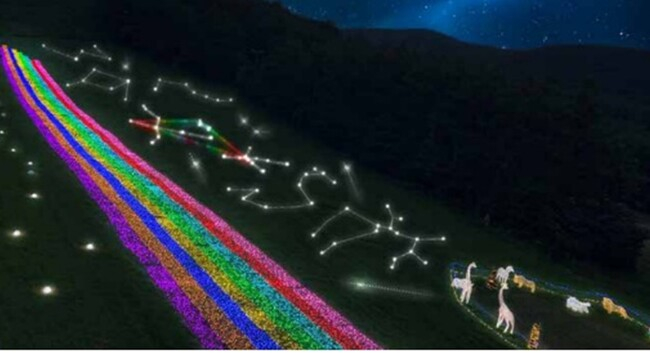 光の天の川と夏の星座群