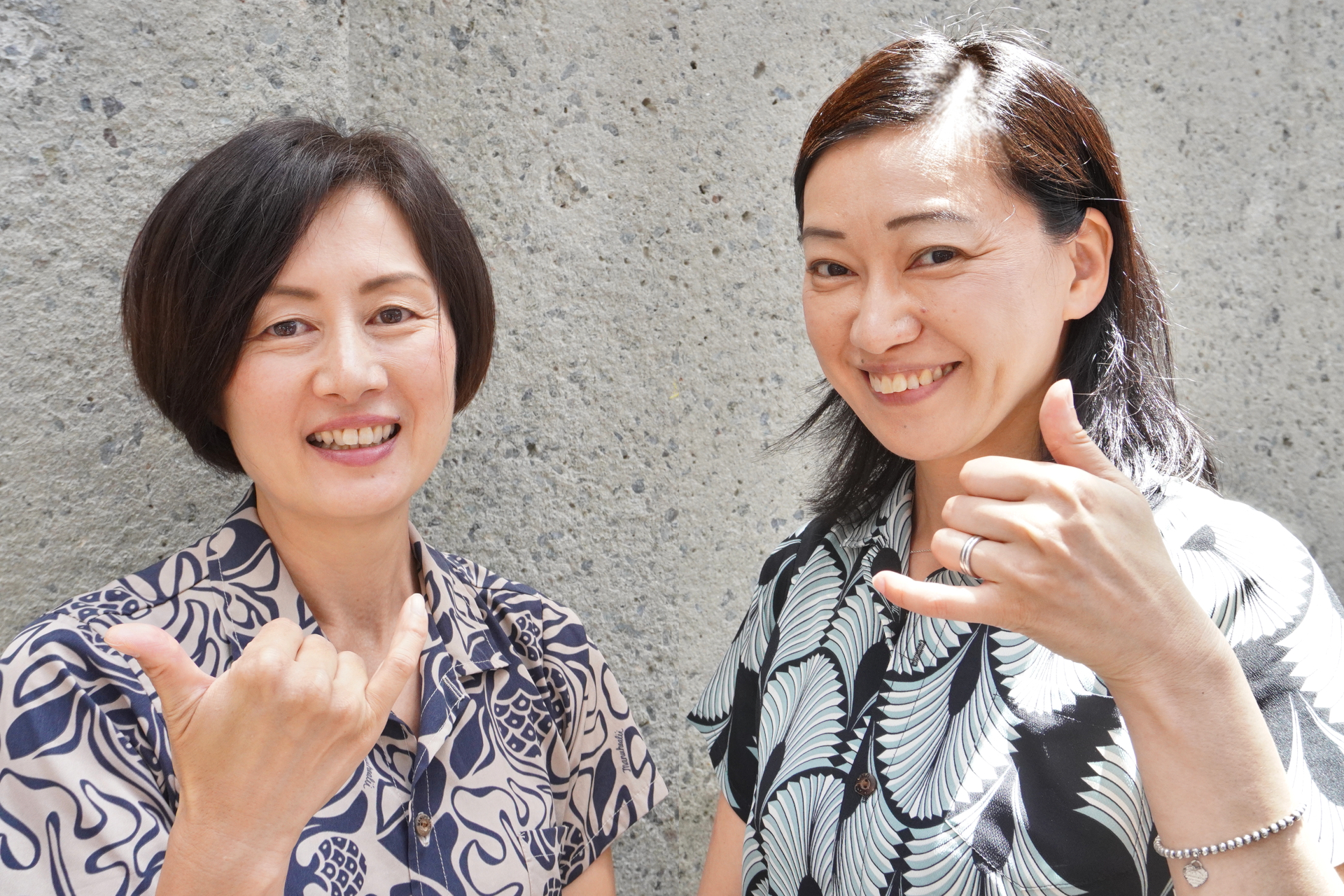 ハワイアン航空 日本地区営業本部 西日本支店長 繁田友美氏（左）と日本地区営業本部 営業部長 山越倫子氏（右）が今回の研修に同行