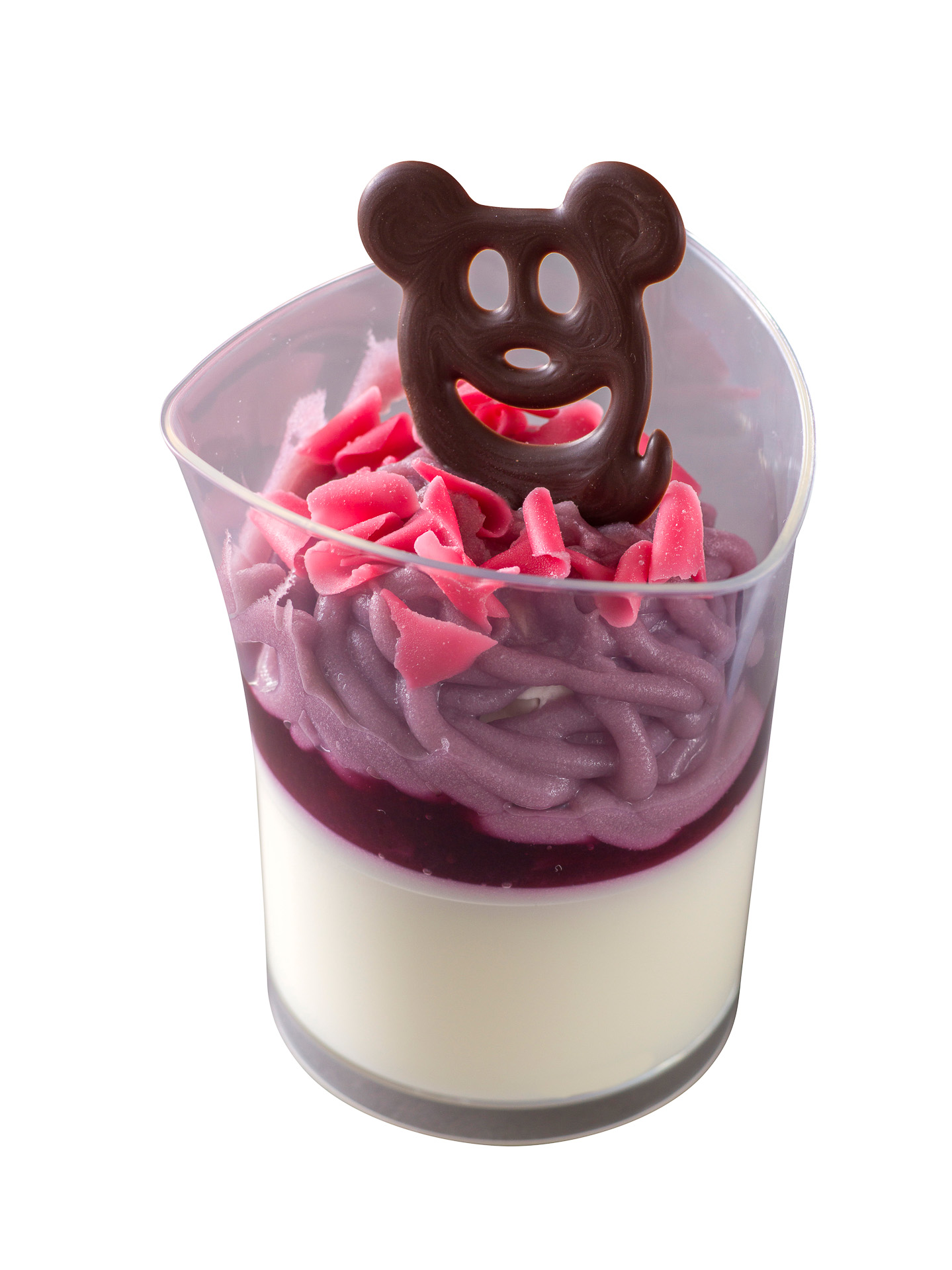 ゴースト入りの「フロマージュブランムース＆紫イモクリーム」