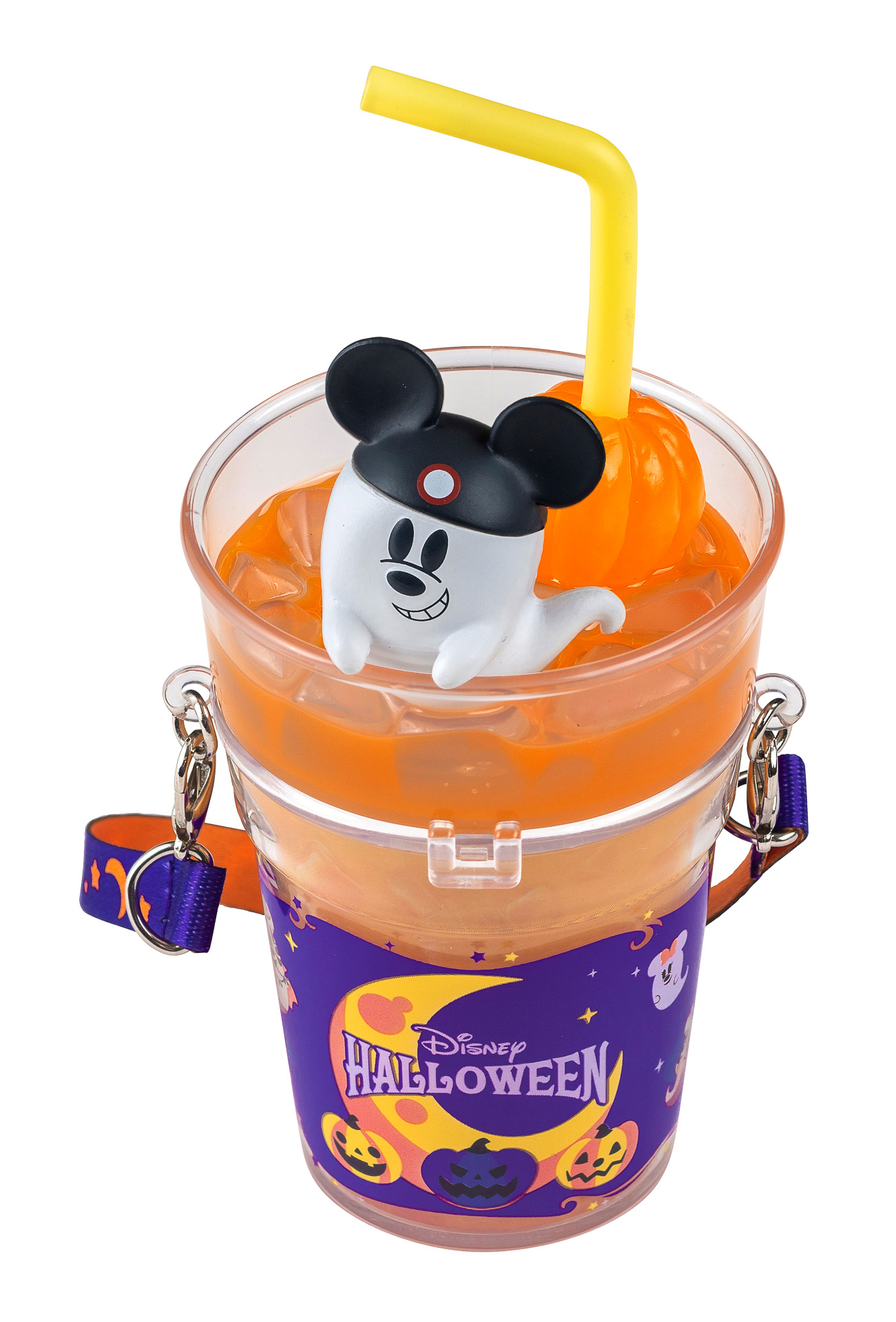 よく見るとパンプキンシェイプにストローが刺さっている