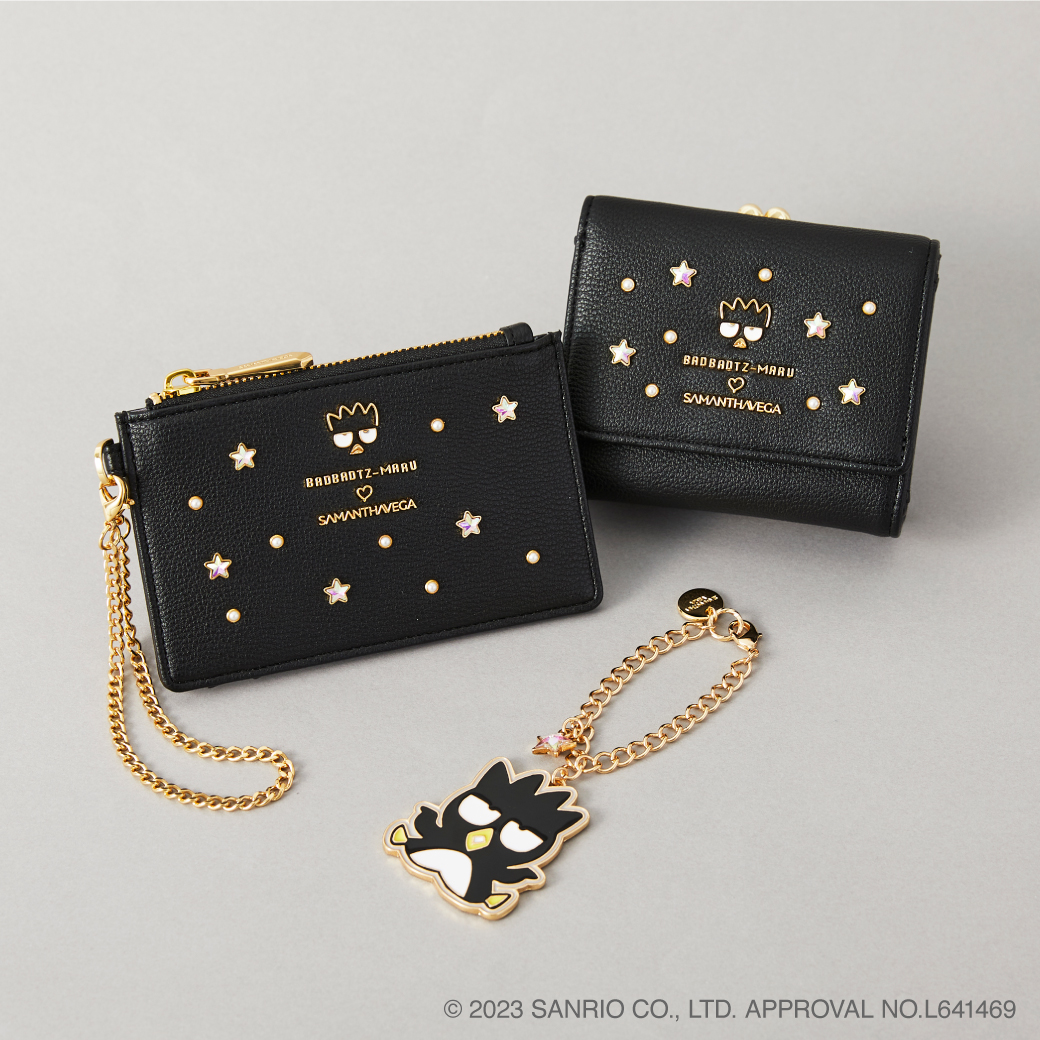 ビジュー折財布/マルチケース/バッグチャーム