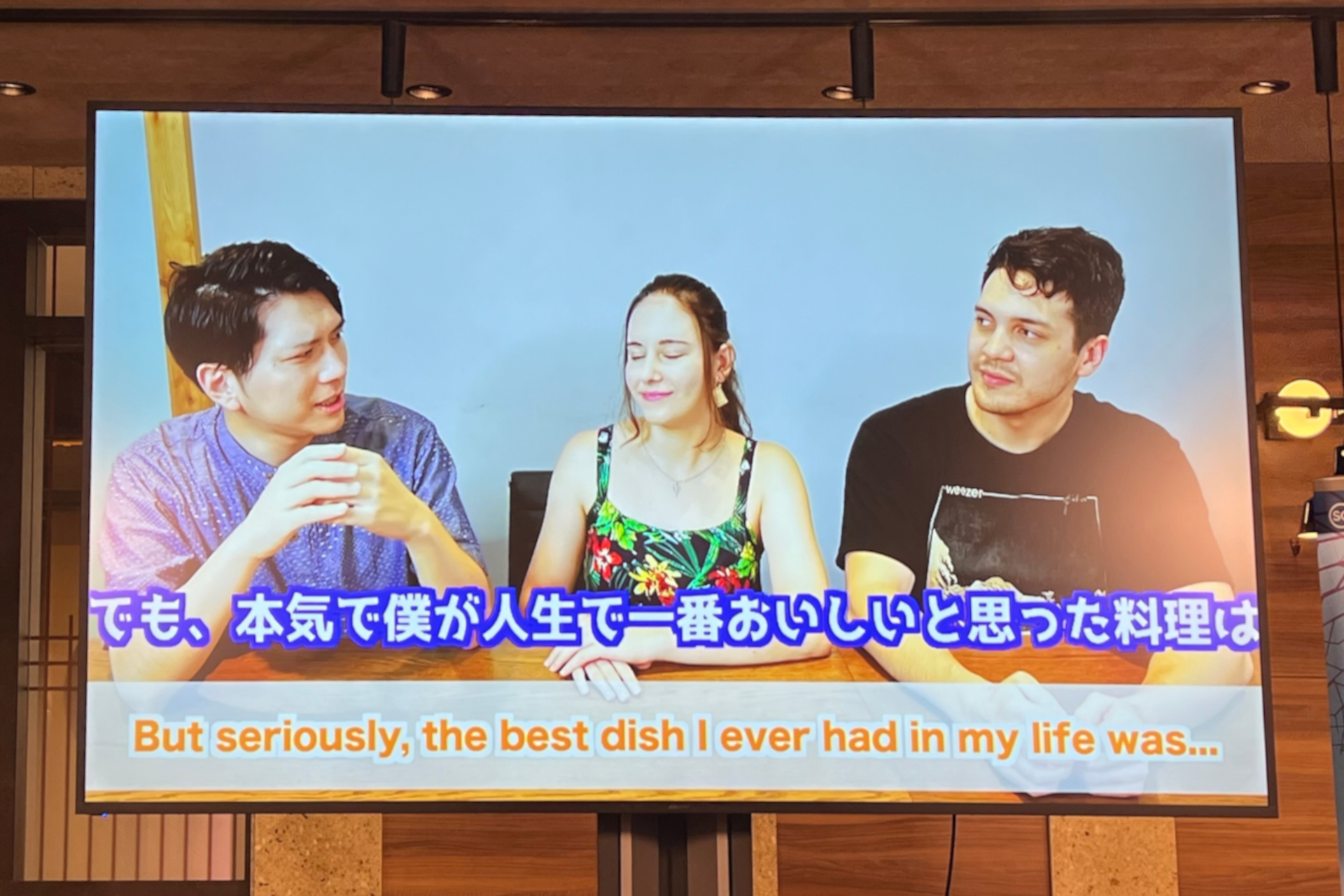 今回の発表会に動画で登場した3人。バクテーやプラナカンなど「シンガポール料理は一味違って進化している」という