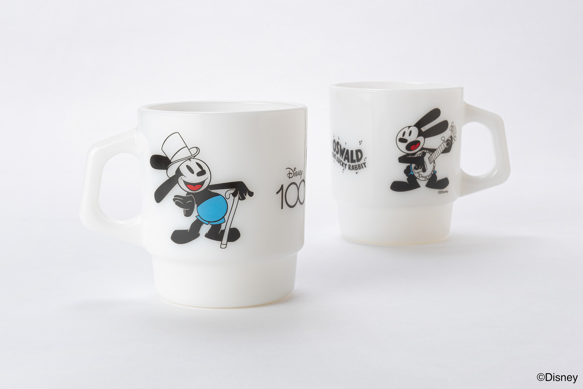 「Fire-King スタッキングマグ Oswald the Lucky Rabbit ［Disney100 OSWALD］（ミルクホワイト）」（4400円）