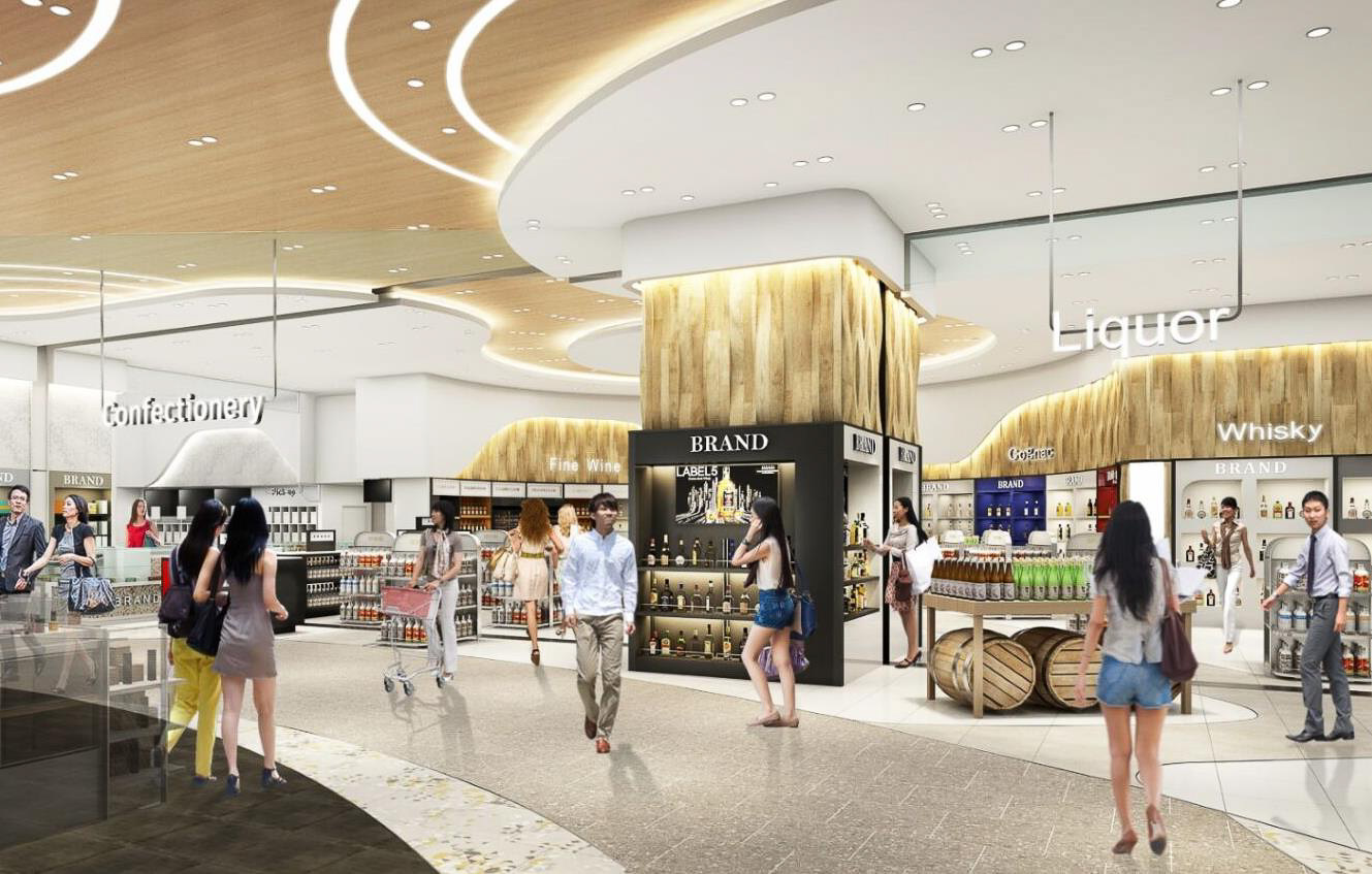 ウォークスルー型の免税店