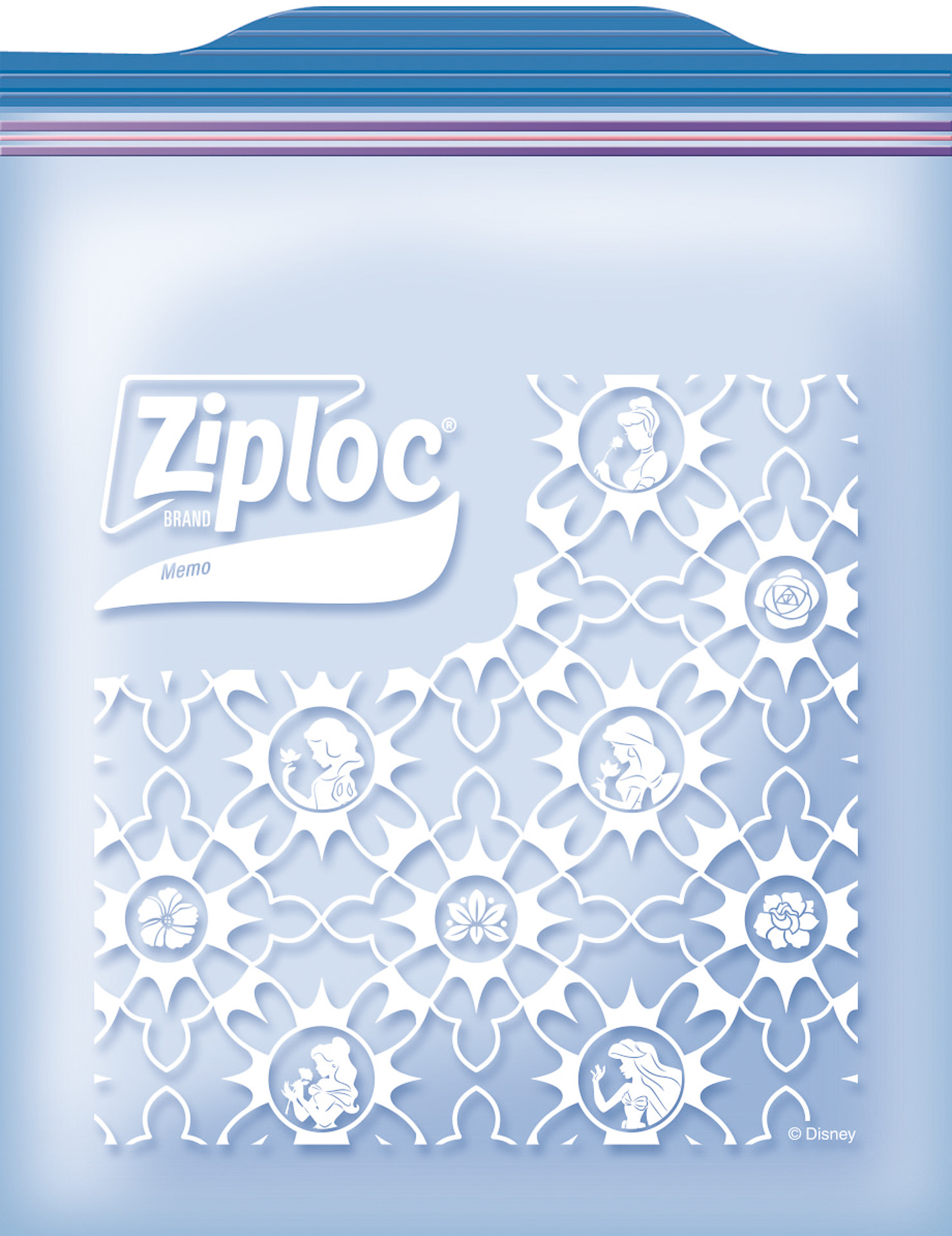 プリンセスと花々が描かれる