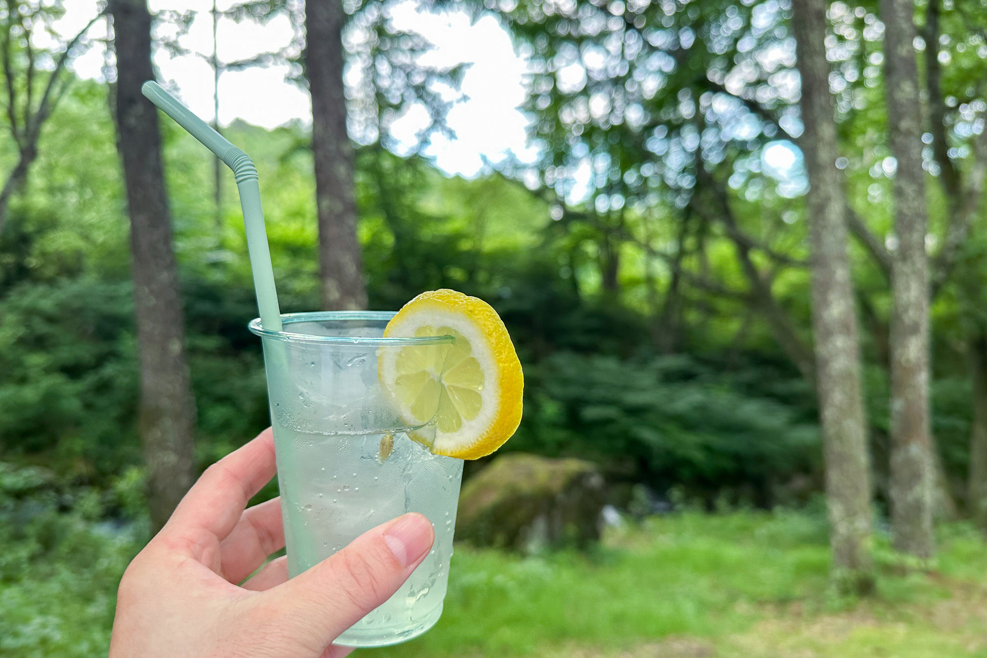 サウナ後の水分補給にレモネード。これがめちゃくちゃ美味しかった！