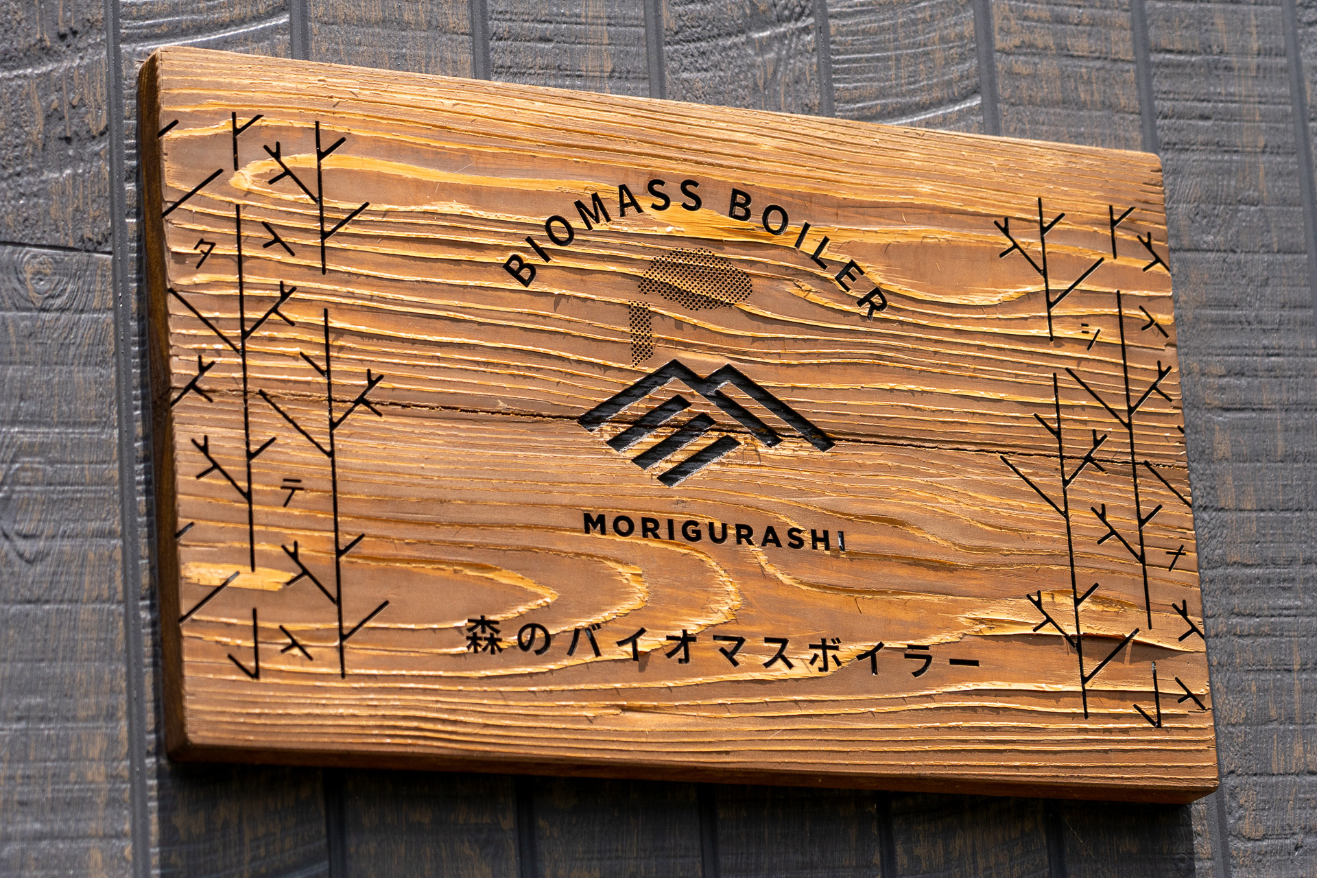 森のバイオマスボイラーを見学