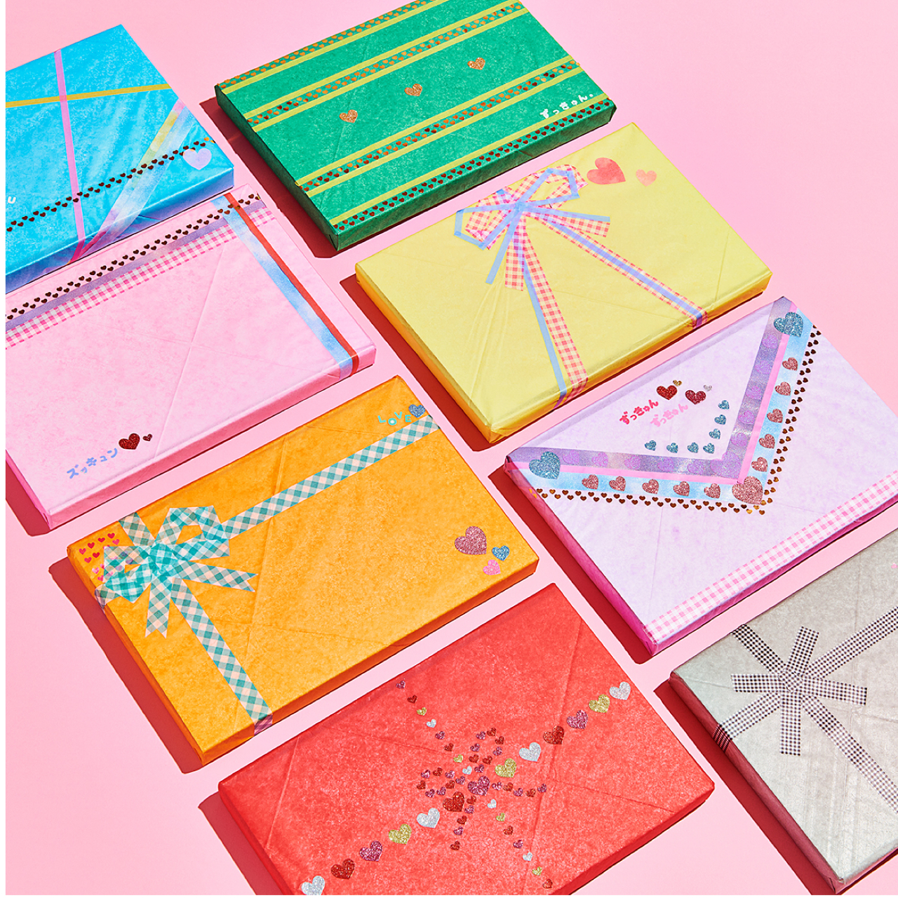 贈り物を推しカラーでパッキングして、ファン同士のグッズ交換にも