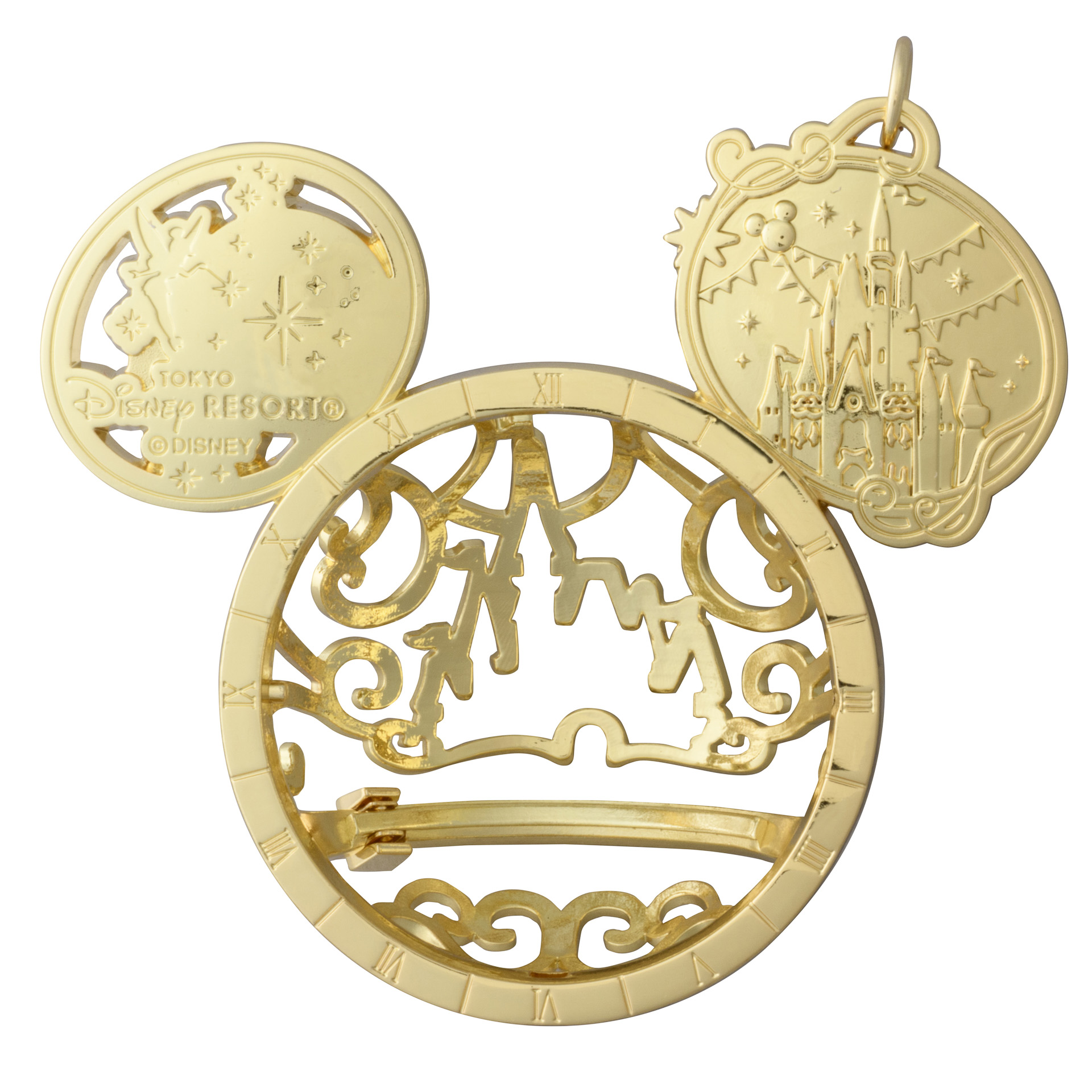 裏面の耳部分にはシンデレラ城